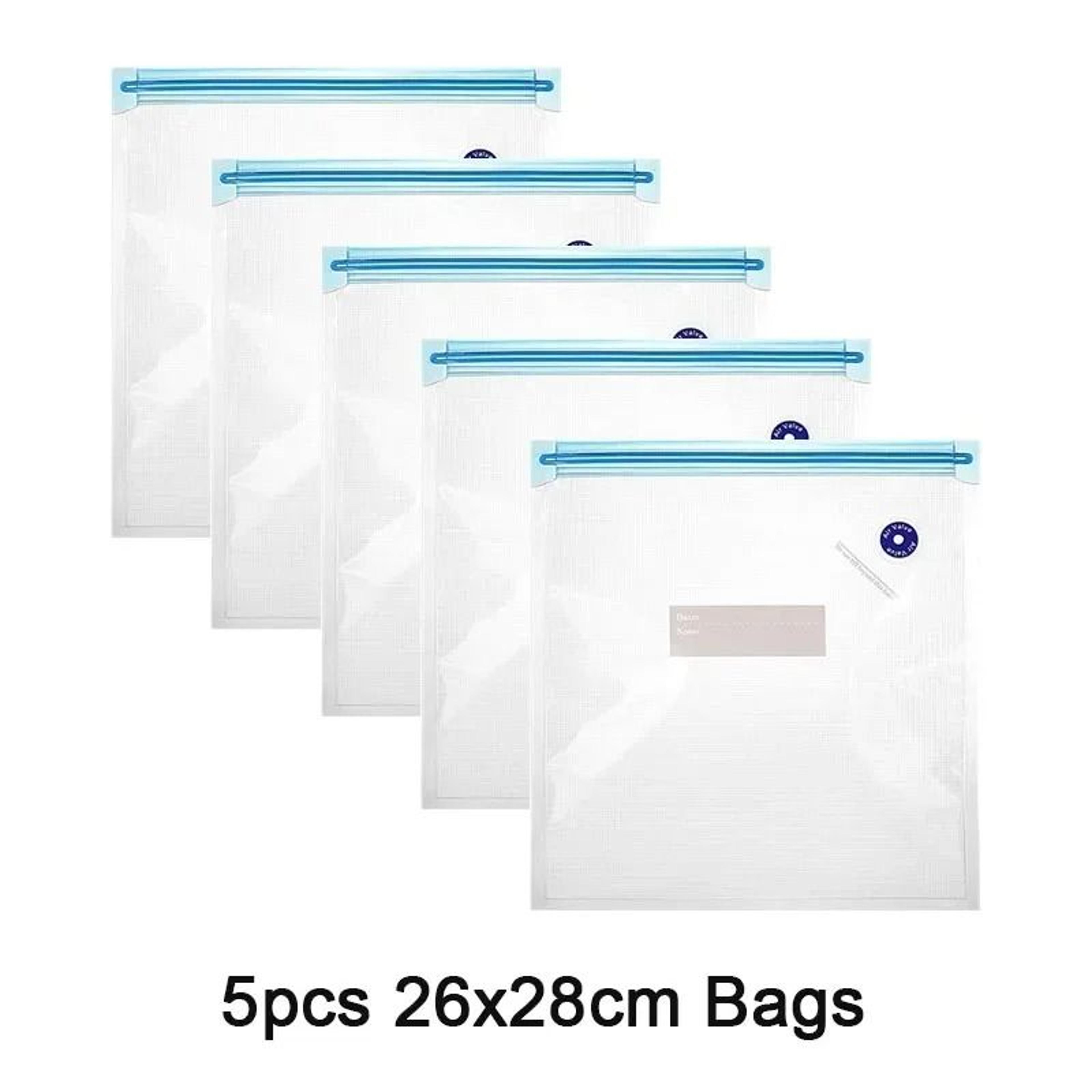 Reusable Vacuum Food Storage Bags  Electric Handheld Sealer Set 15
