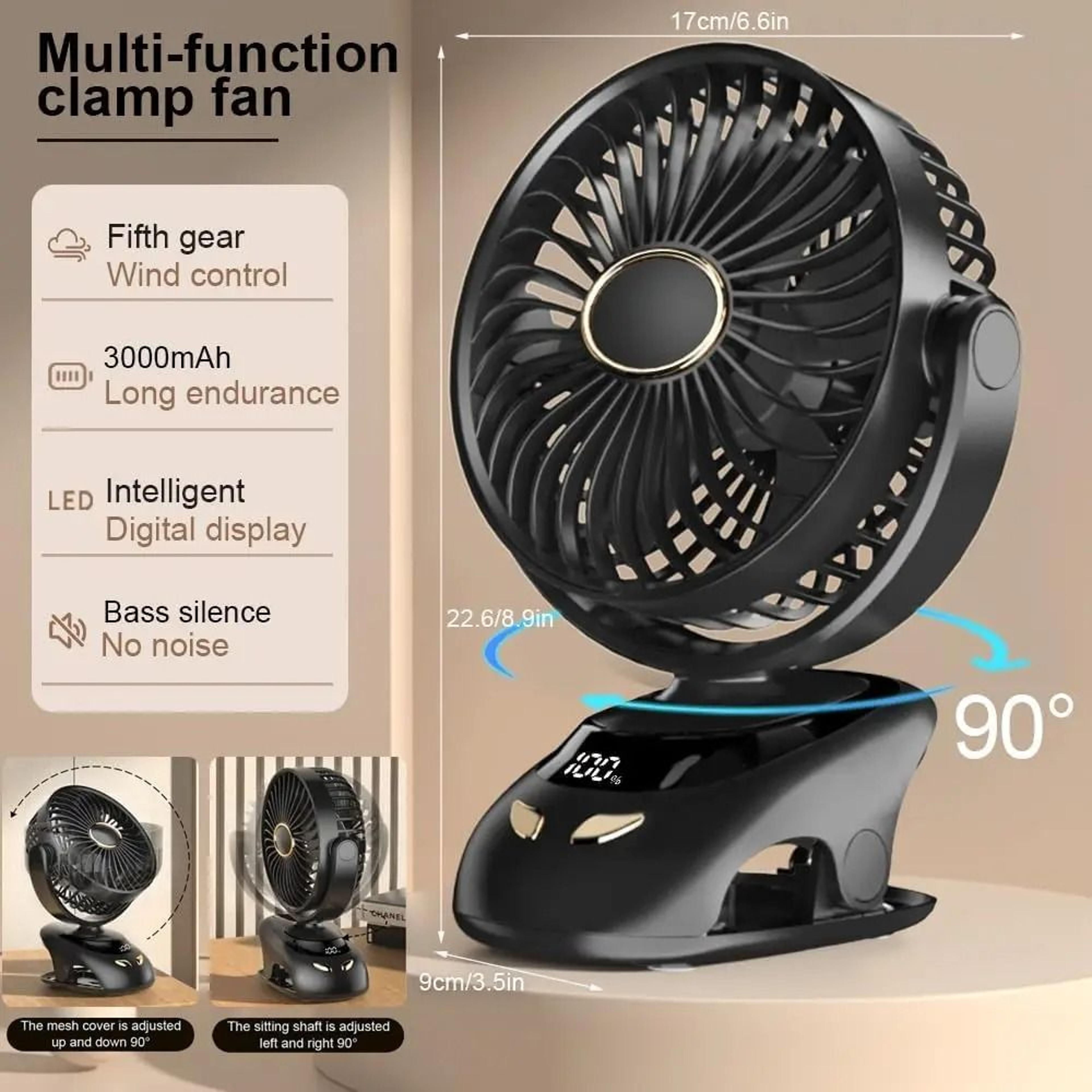 Portable MultiSurface USB Clip Fan  Versatile Personal Cooling 1