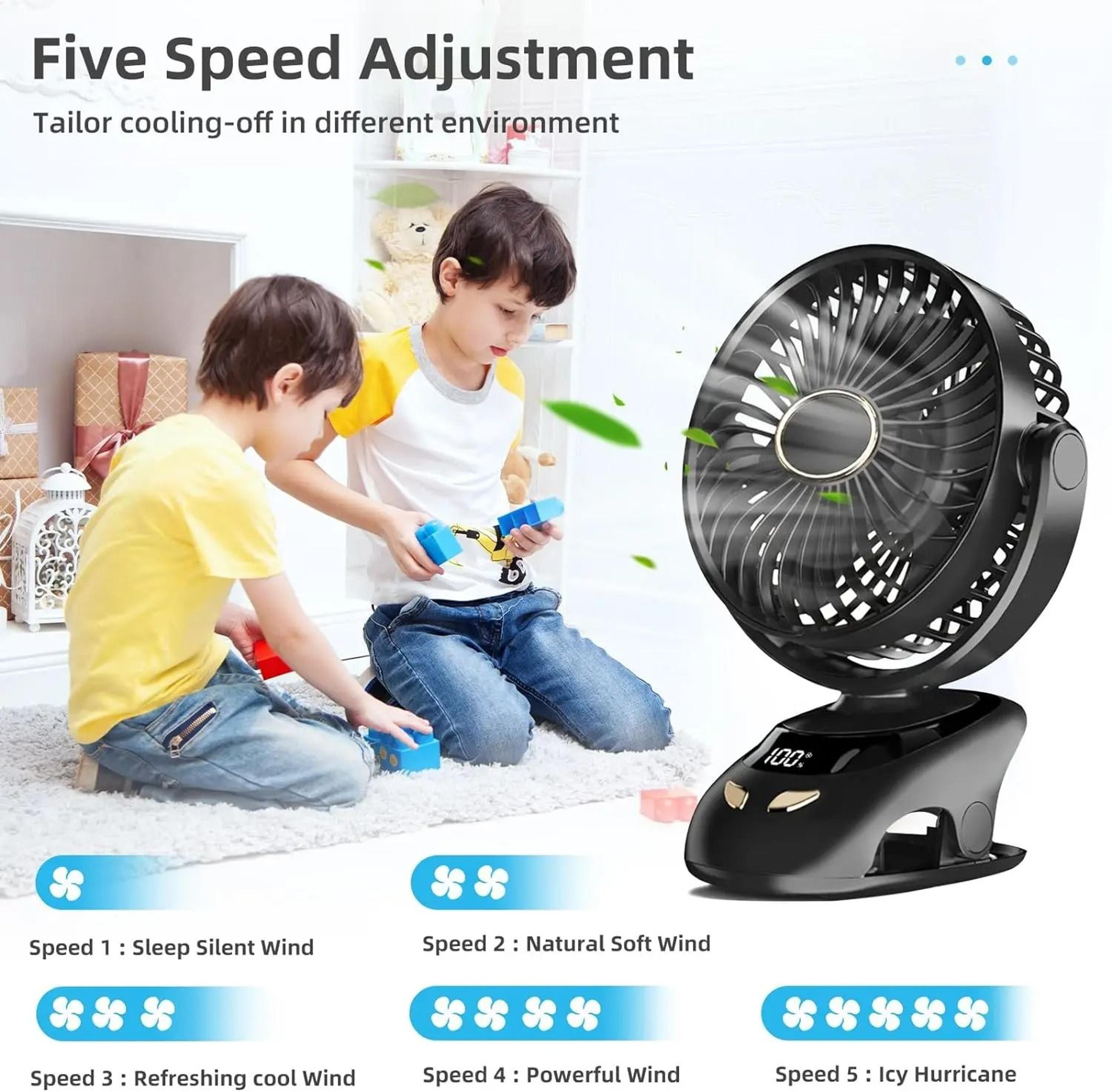 Portable MultiSurface USB Clip Fan  Versatile Personal Cooling 2
