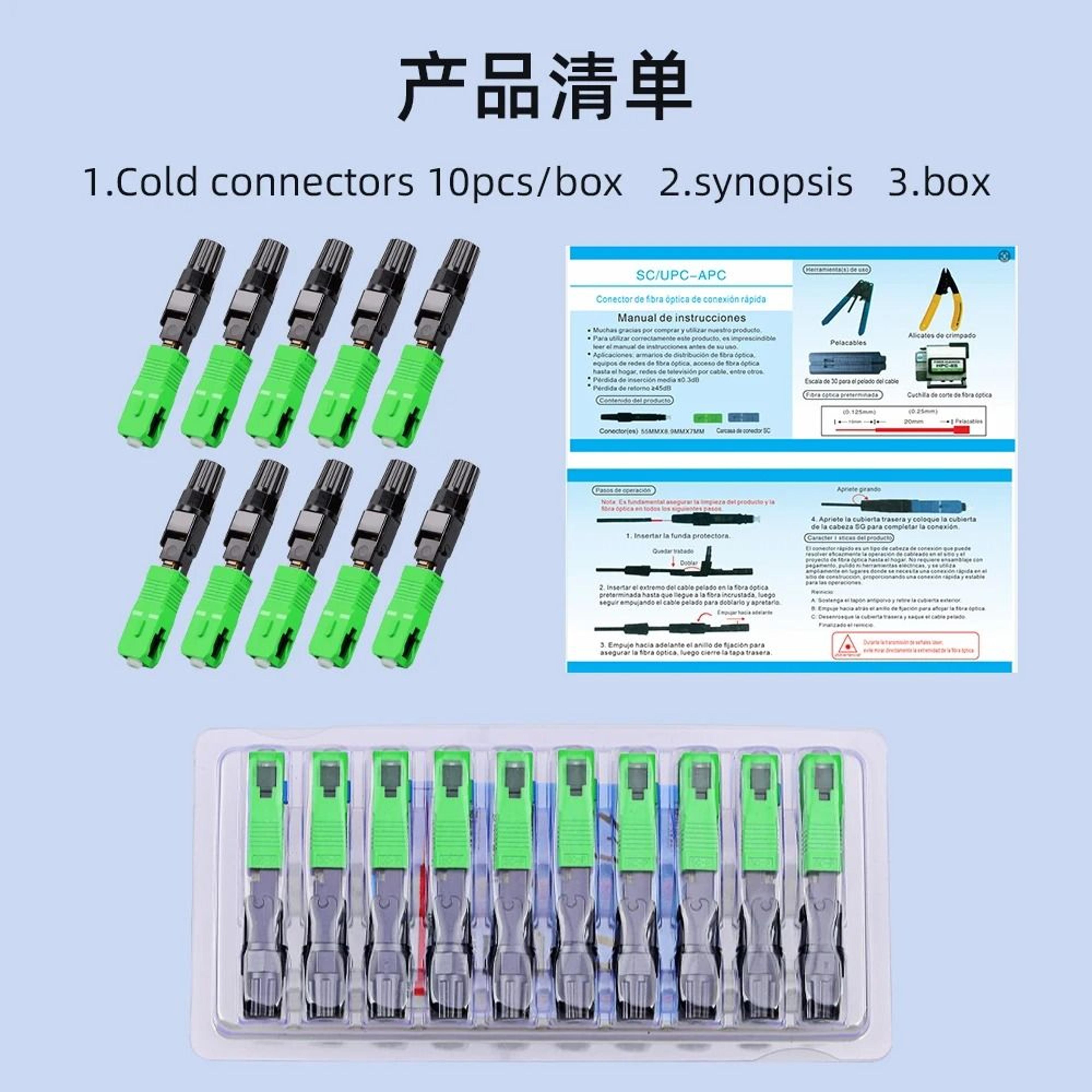 SIGS Professional Fiber Optic Quick Connectors  SCAPC FTTH Cold Splicer 5