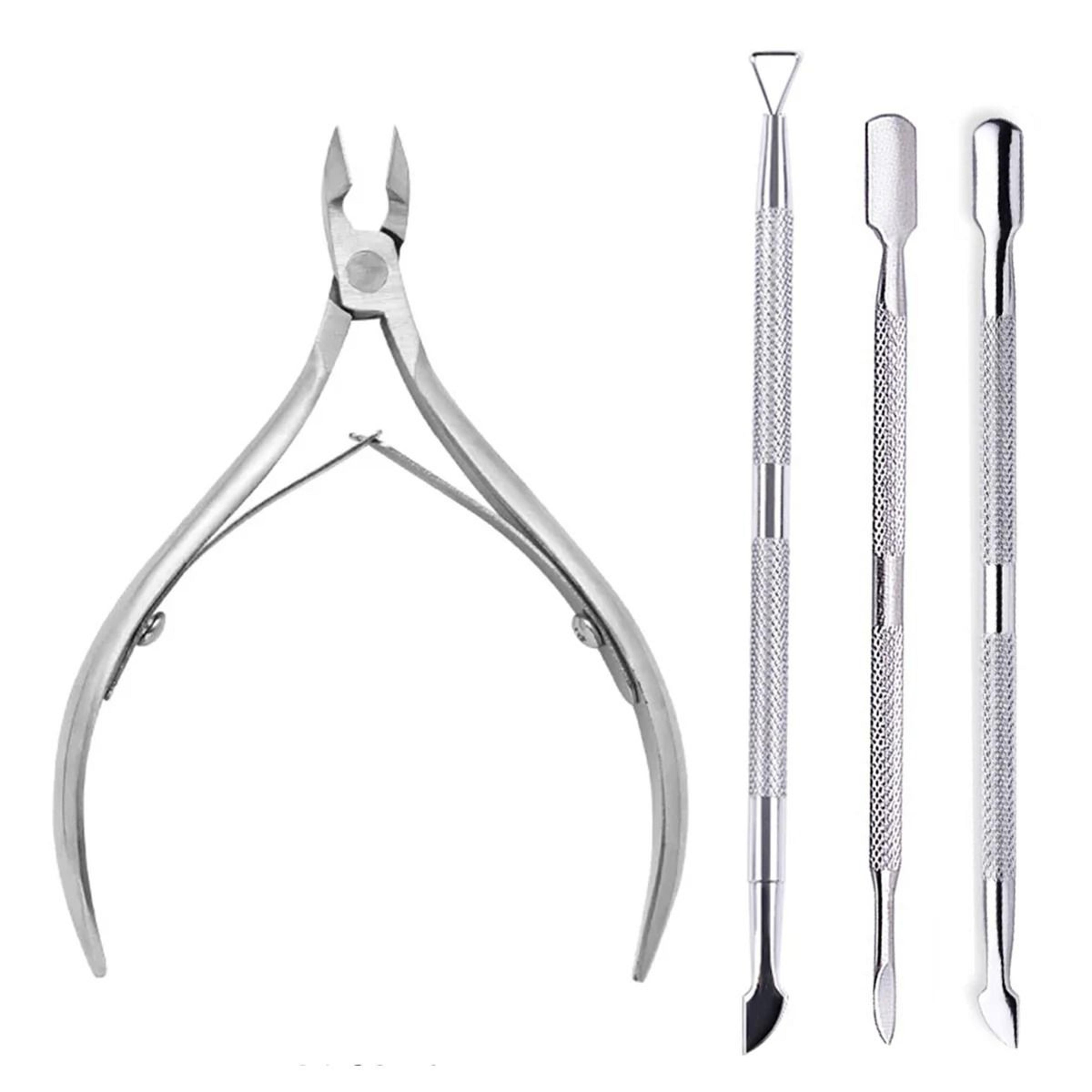 4Piece Professional Stainless Steel Manicure Kit  Precision Grooming Set 9