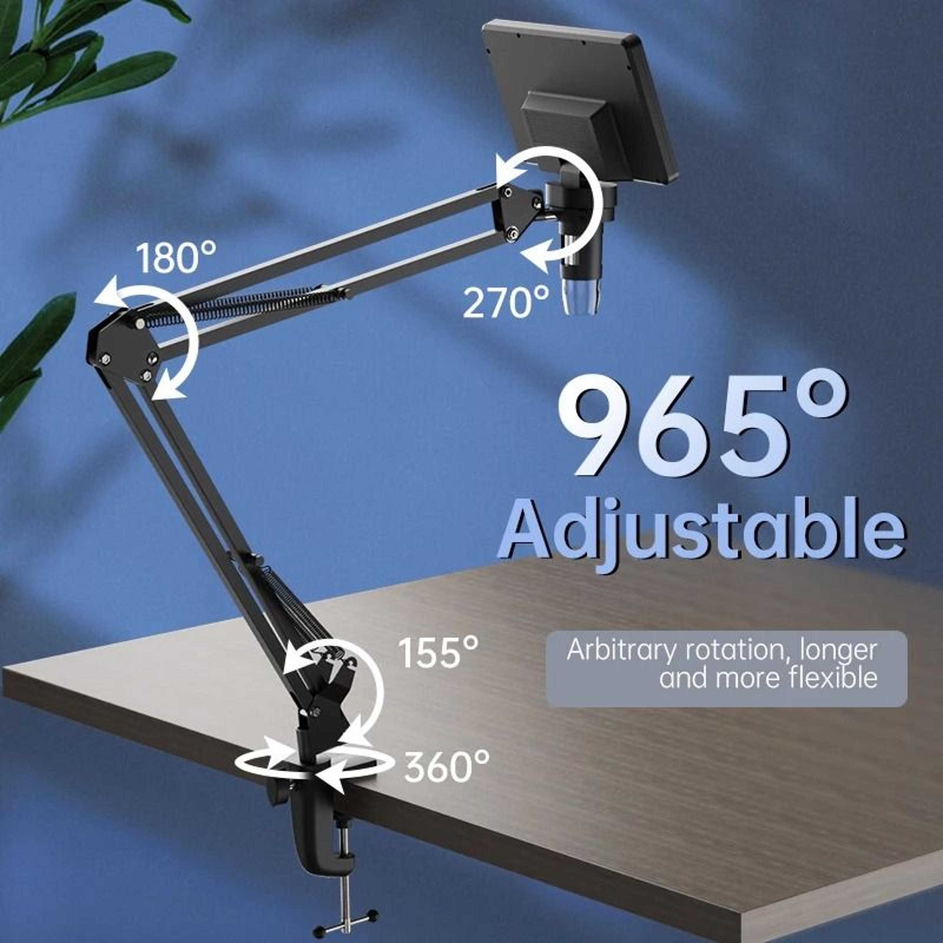 RIEVBCAU Flexible Adjustable Metal Microscope Arm Stand  Heavy Duty Cantilever Bracket 3