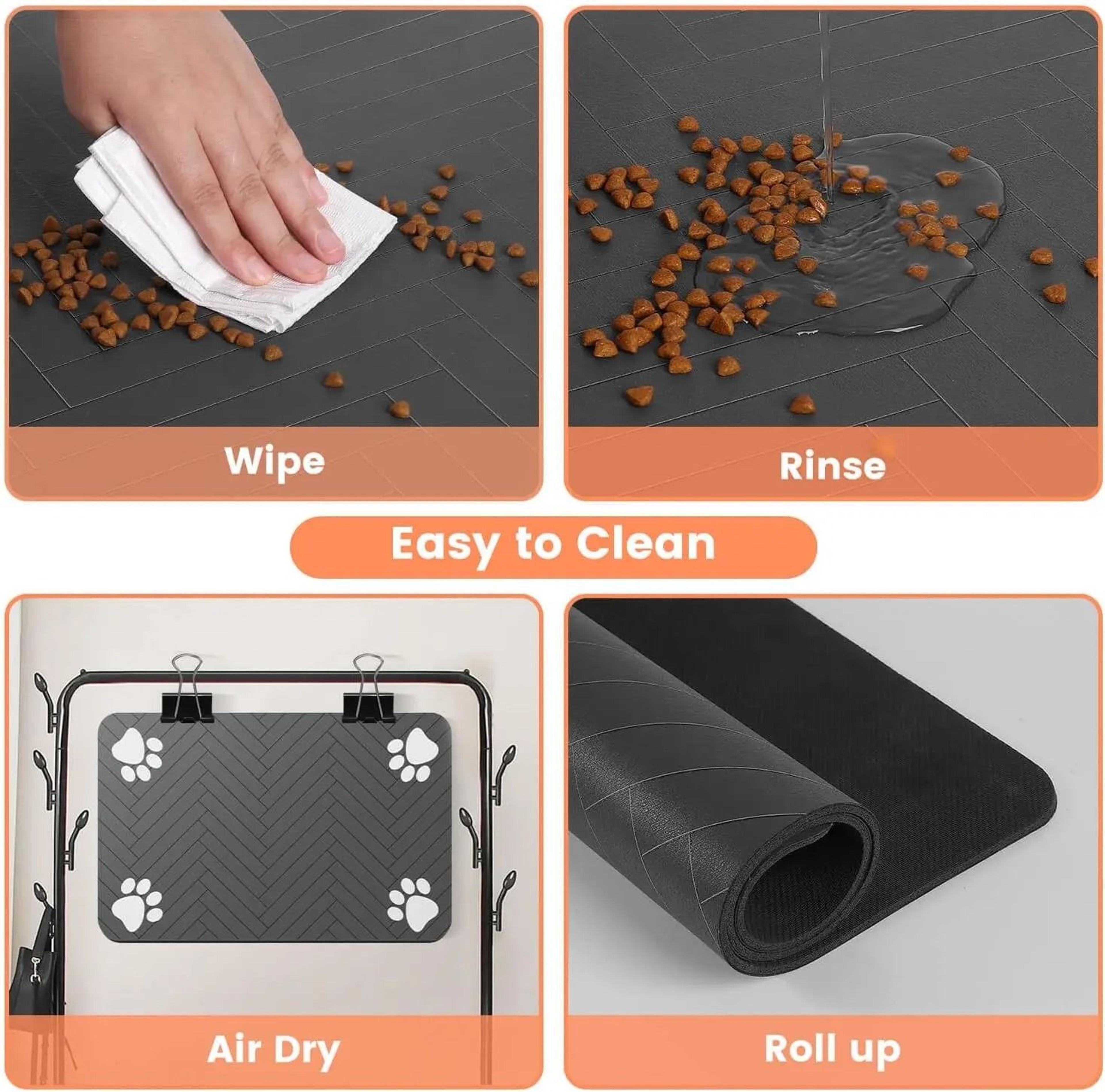 Premium Absorbent Pet Feeding Mat  Waterproof Rubber Backed QuickDry Placemat 3