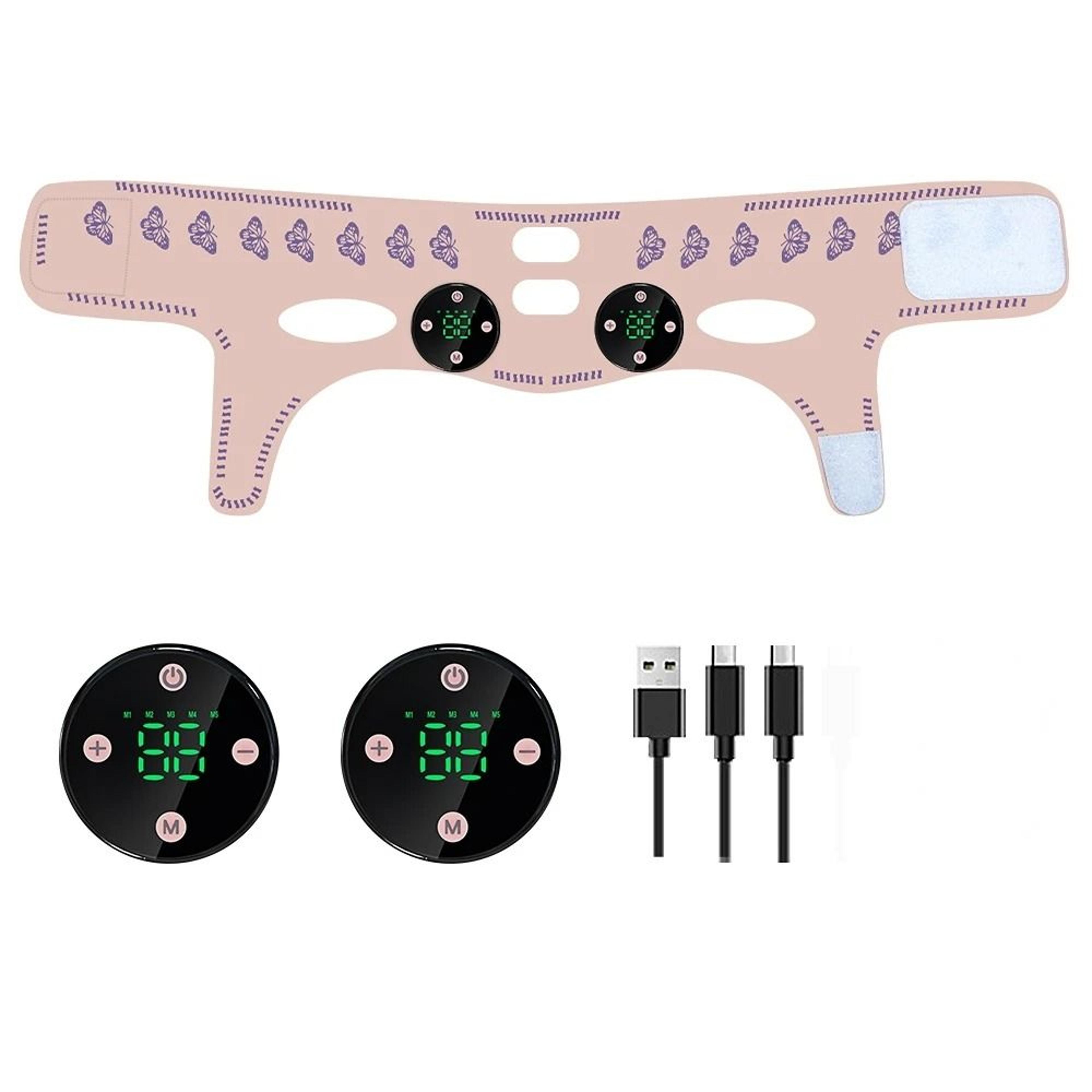 Rechargeable EMS Facial VLine Lifting Massager  Double Chin  Cheek Contouring Mask 7