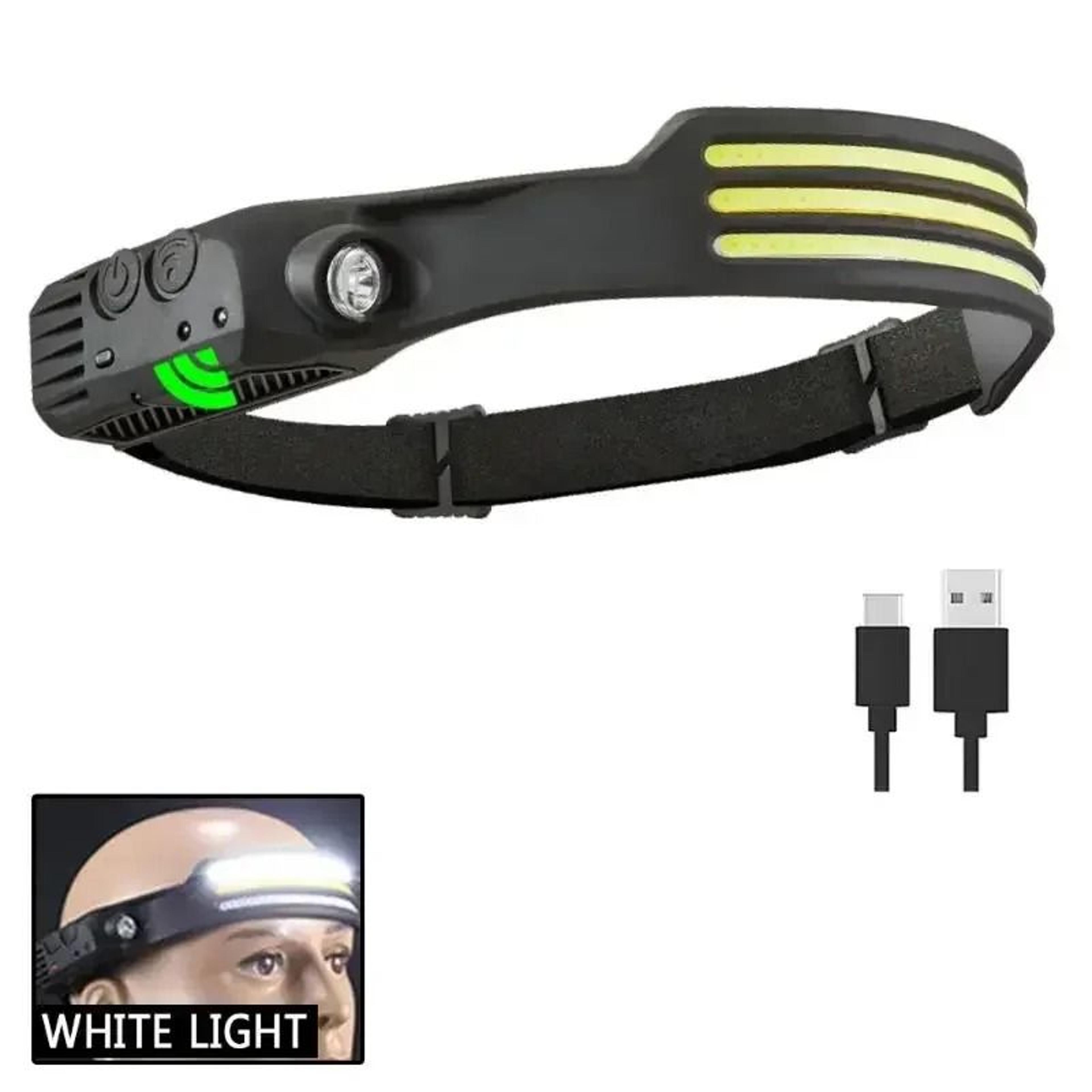 COB LED Induction Headlamp  USB Rechargeable Sensor Flashlight 6