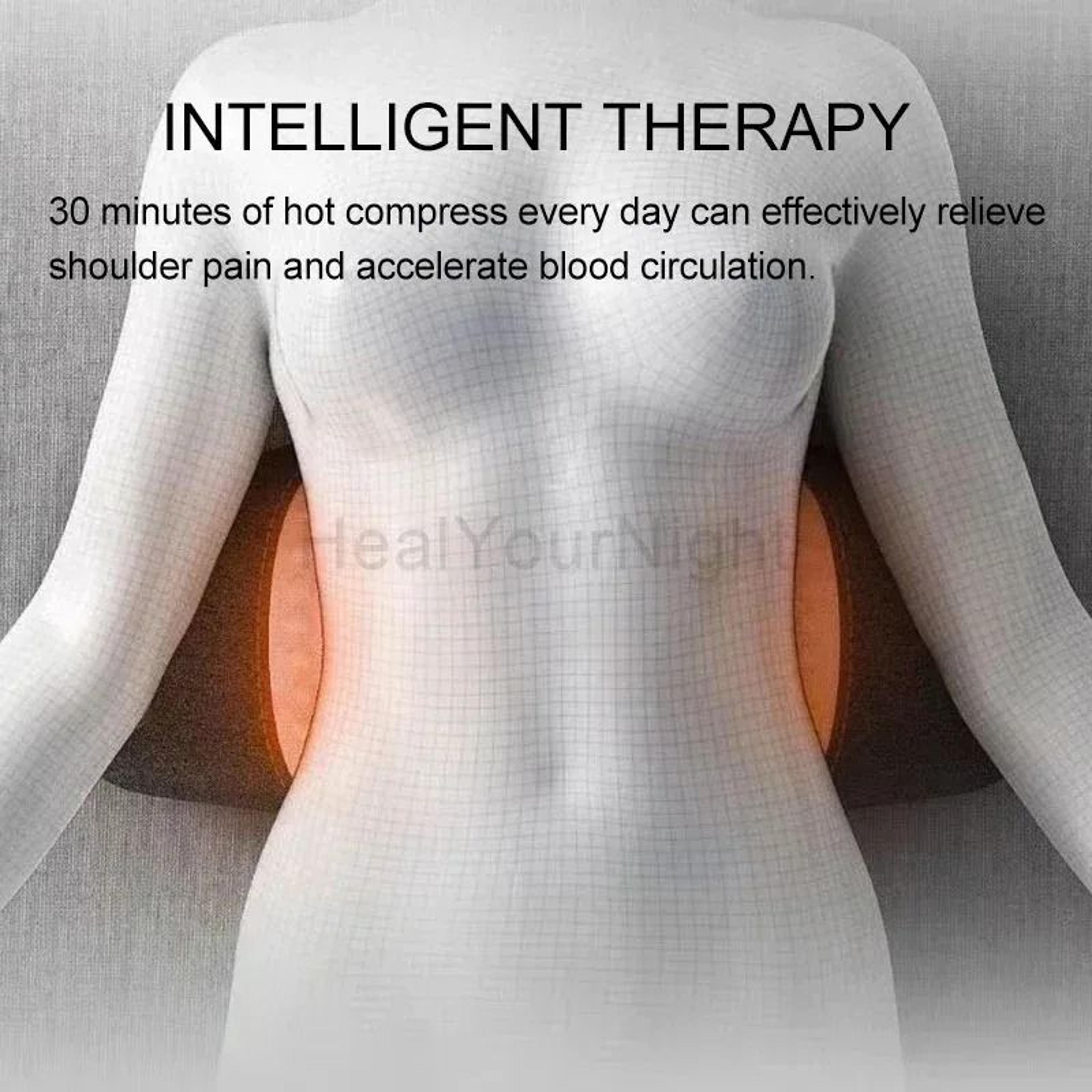Electric Heated Waist  Lumbar Massager  Advanced Vibration  Heat Relief Pillow 4