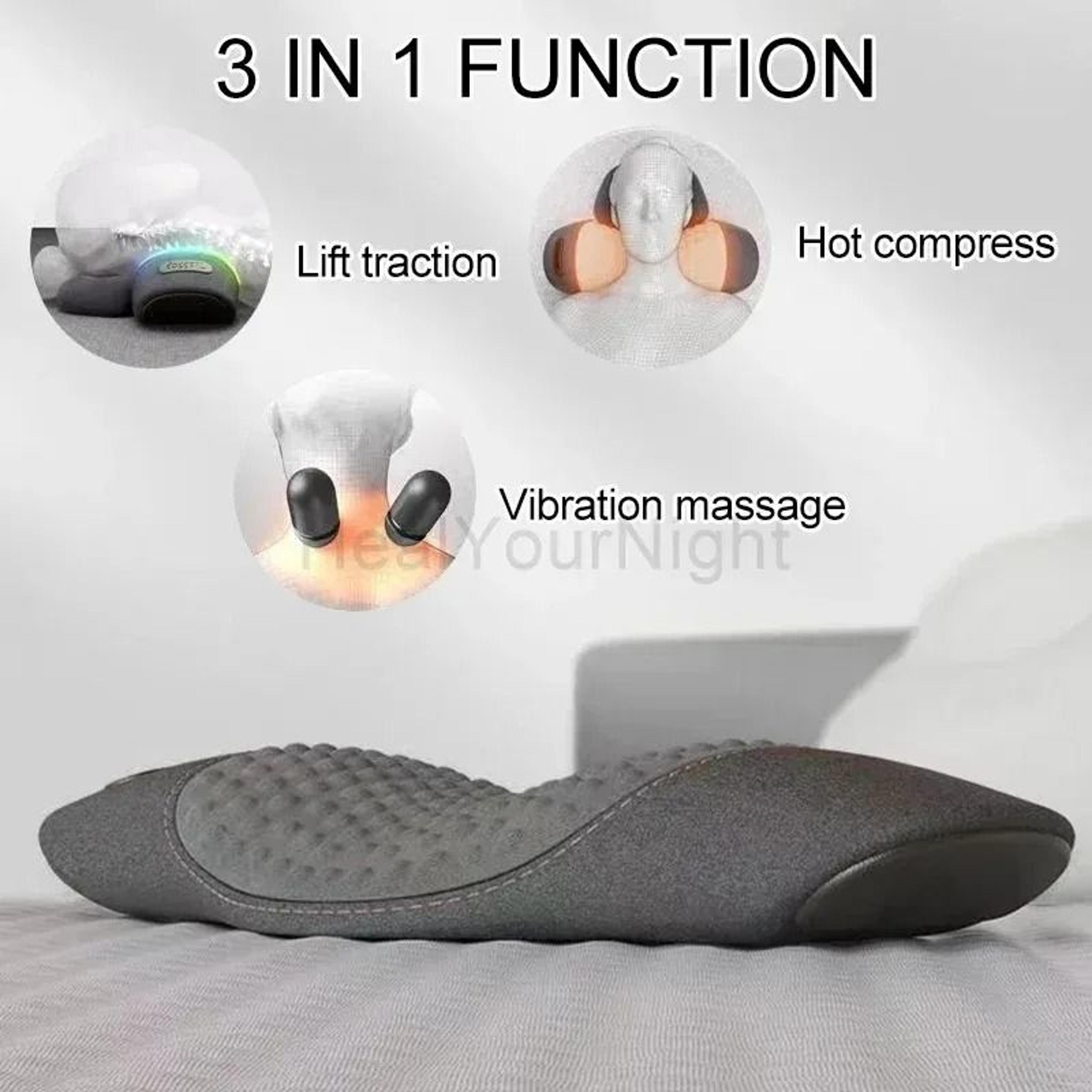 Electric Heated Waist  Lumbar Massager  Advanced Vibration  Heat Relief Pillow 5