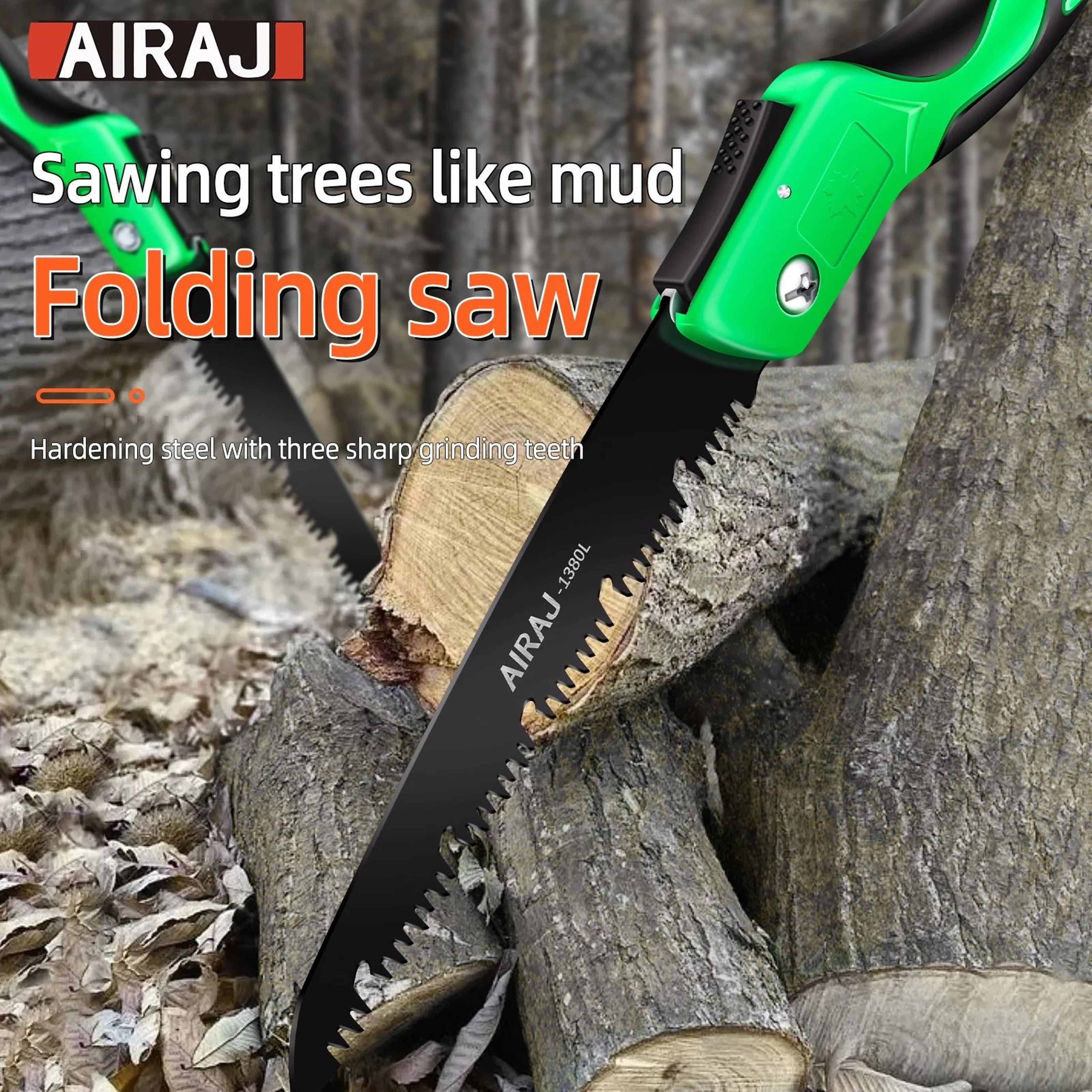 AIRAJ Extended Multifunction Folding Hand Saw  Portable Woodworking  Camping Tool 3