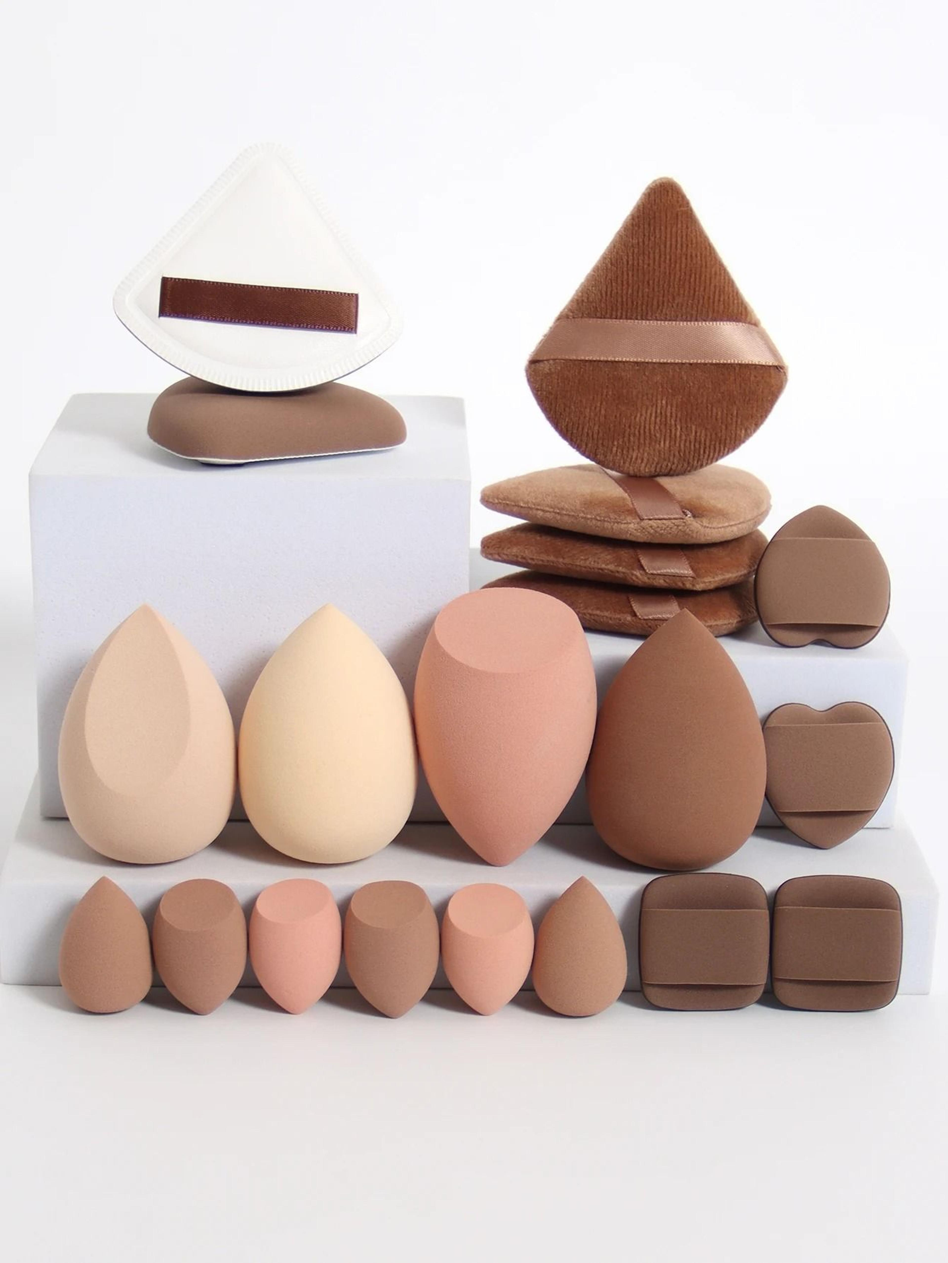 20Piece Pink Makeup Sponge  Puff Set  Professional Blending  Setting Kit 9