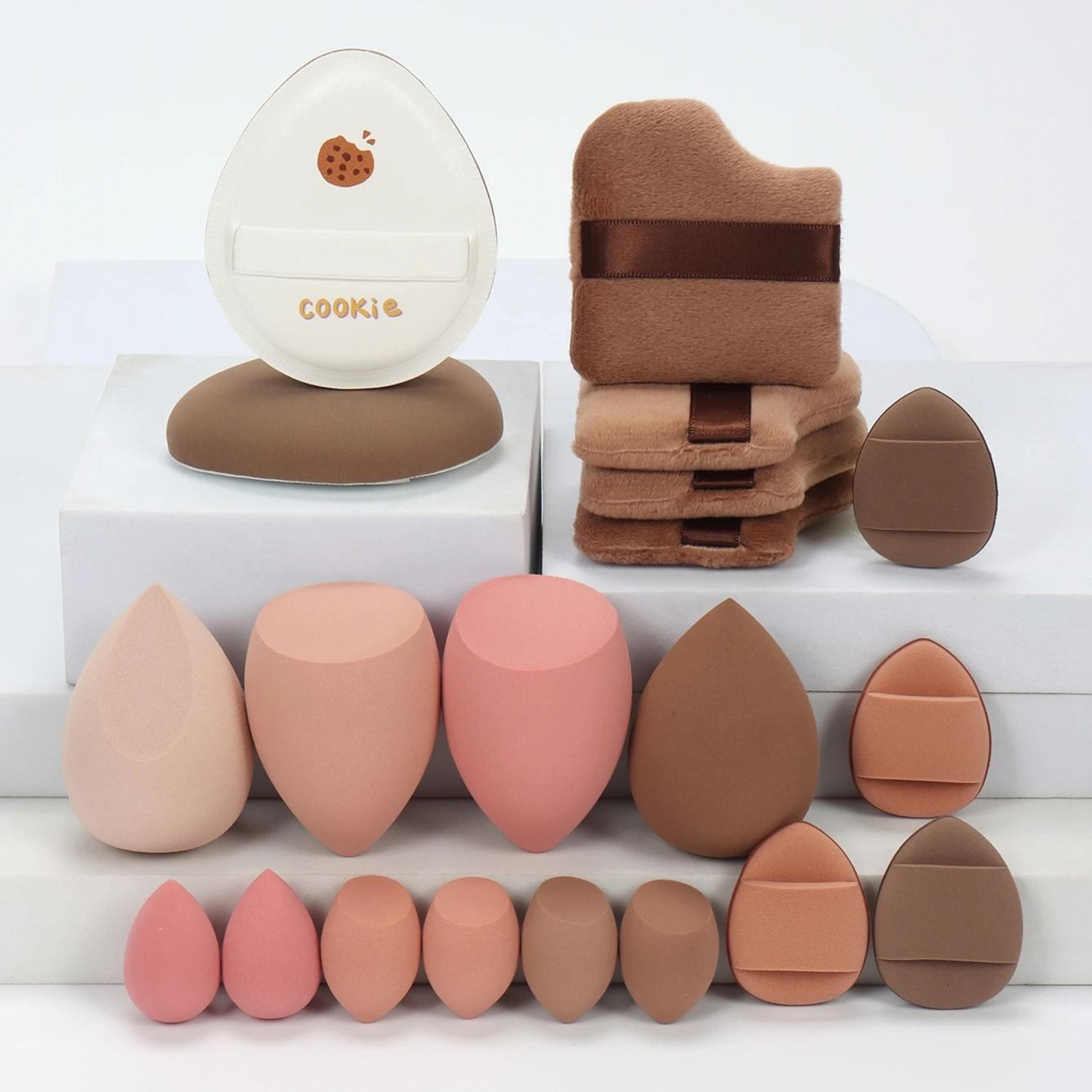 20Piece Pink Makeup Sponge  Puff Set  Professional Blending  Setting Kit 20