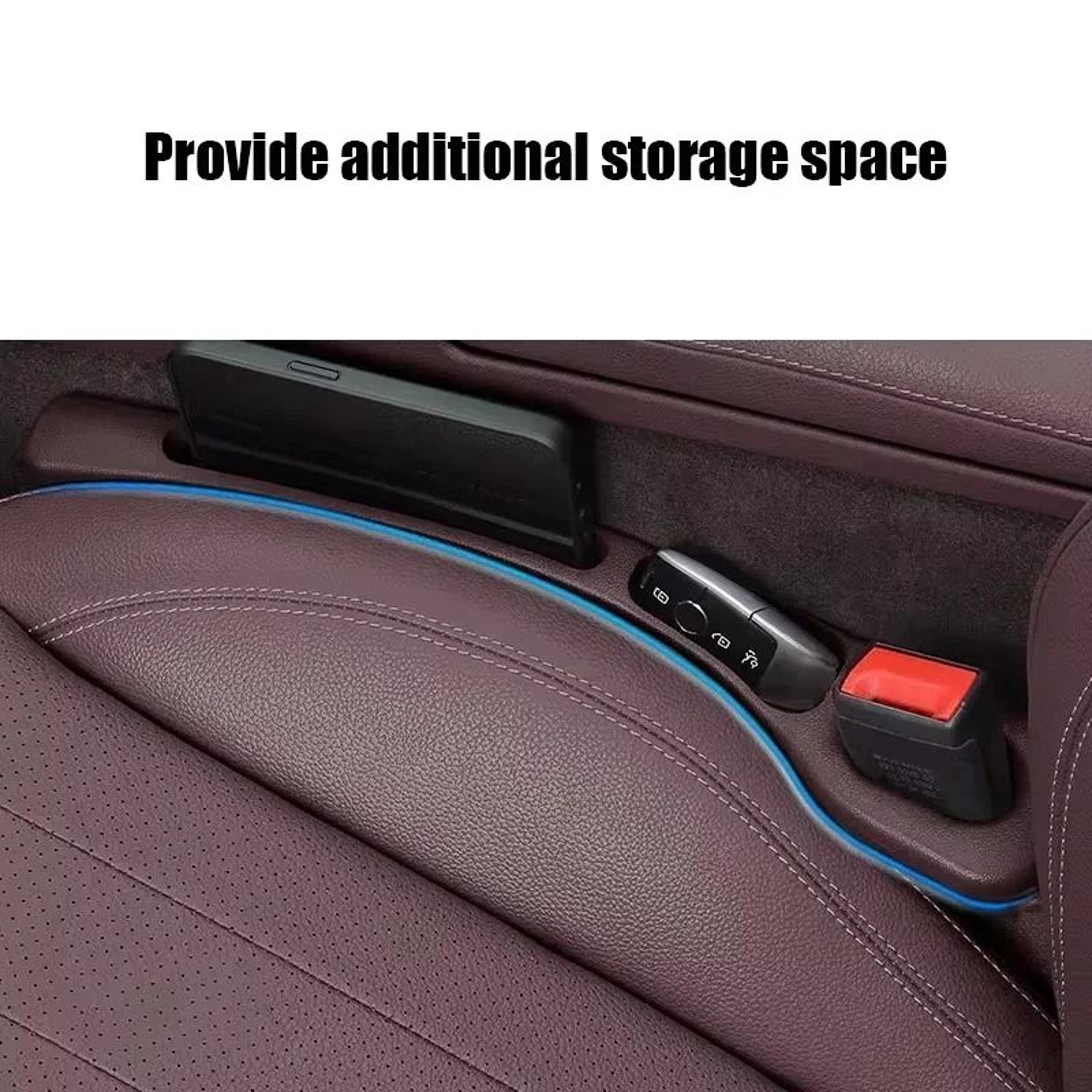 2Pcs Universal Car Seat Gap Filler  PU LeakProof Stopper  Organizer 2