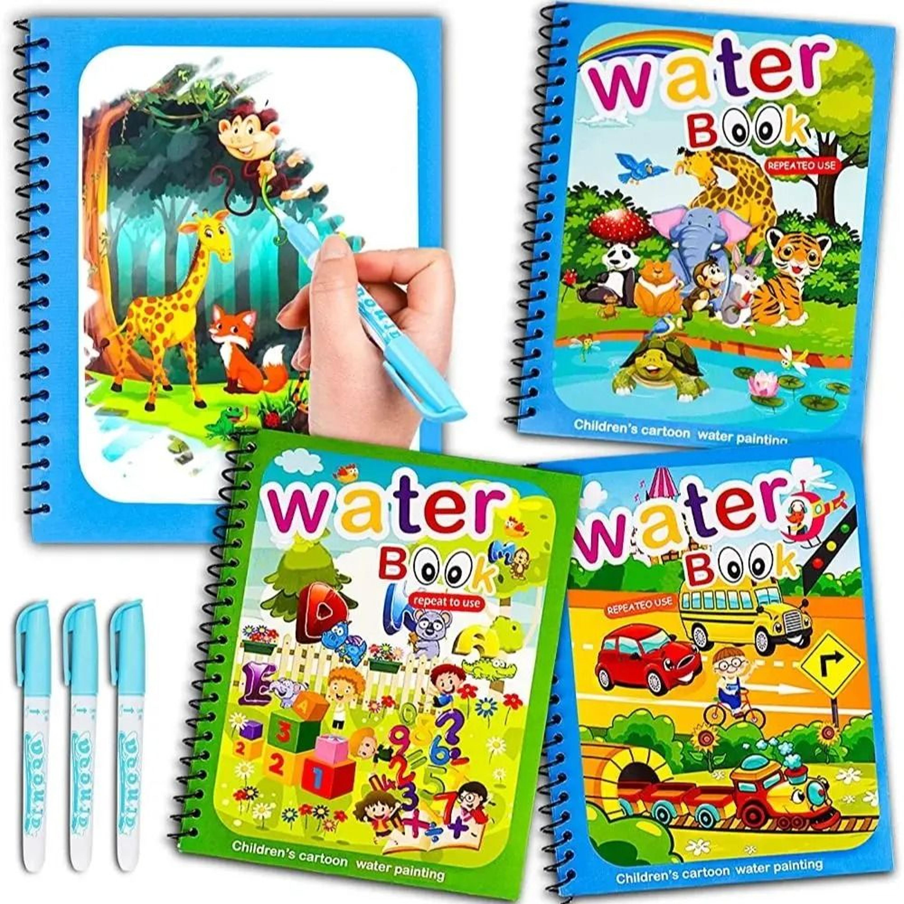 Magical Water Drawing Book  Reusable Montessori Sensory Coloring Kit 0