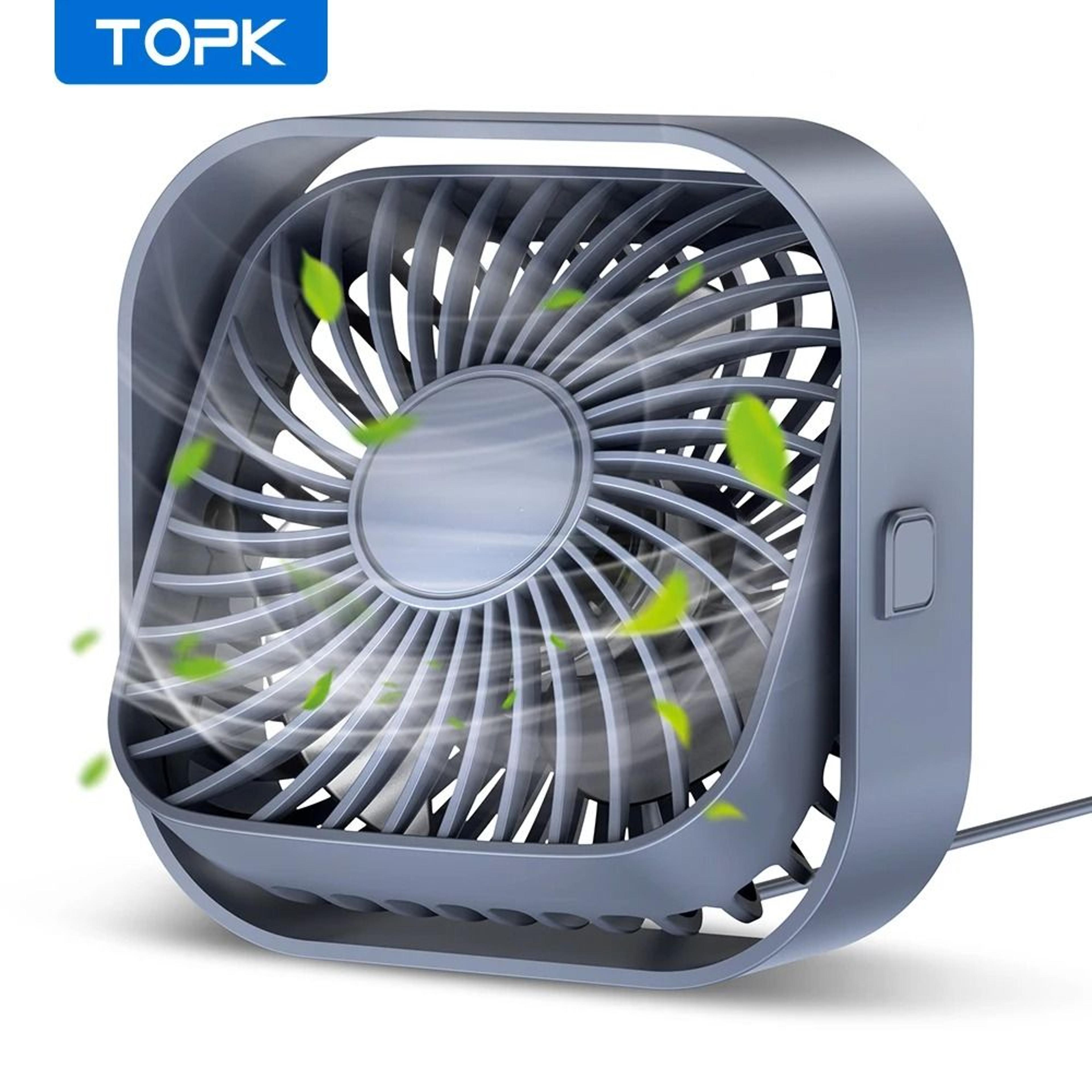TOPK Mini Portable USB Desk Fan  Powerful Airflow  UltraQuiet Operation 7
