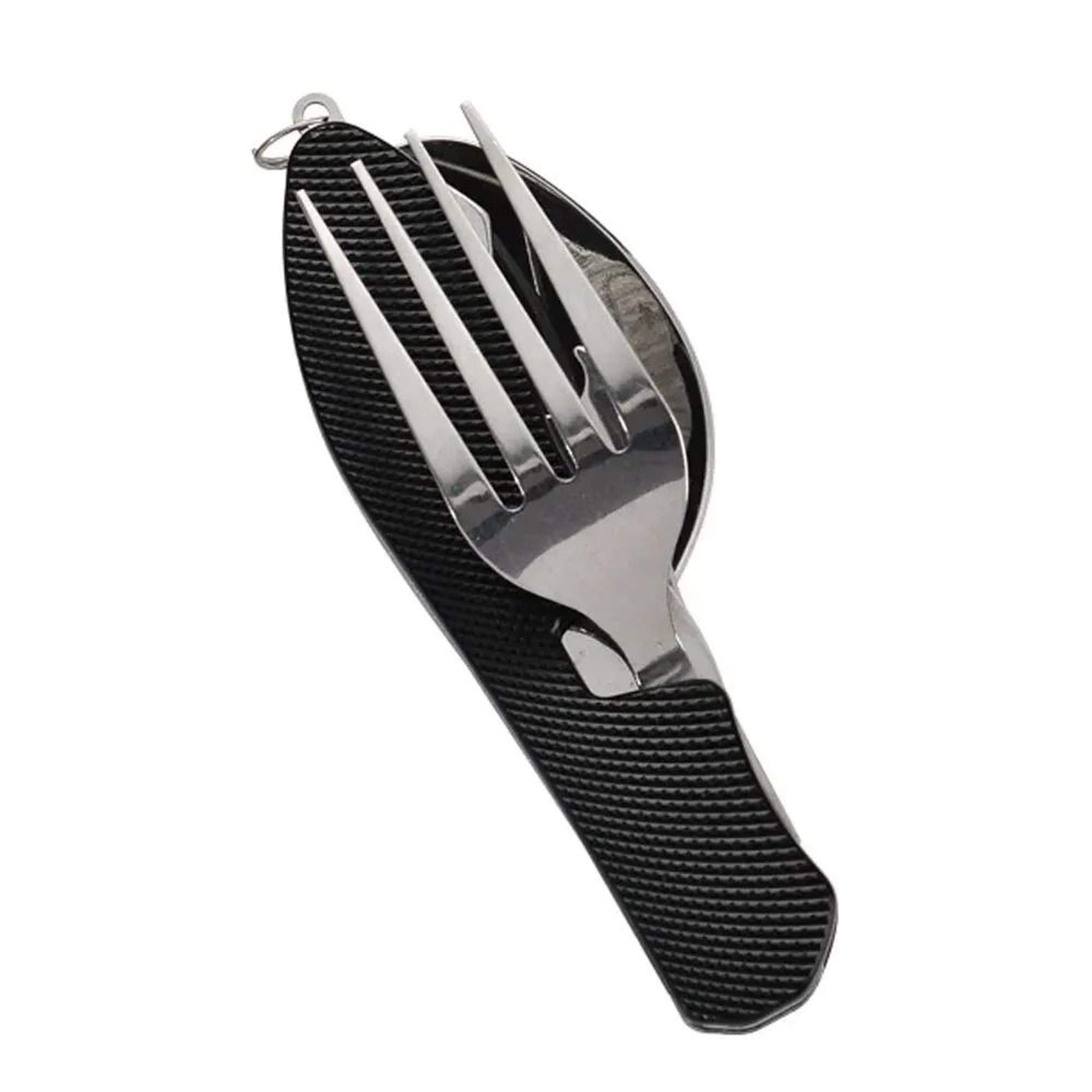 Foldable Camping Utensil Set  MultiFunctional Stainless Steel Combo 6