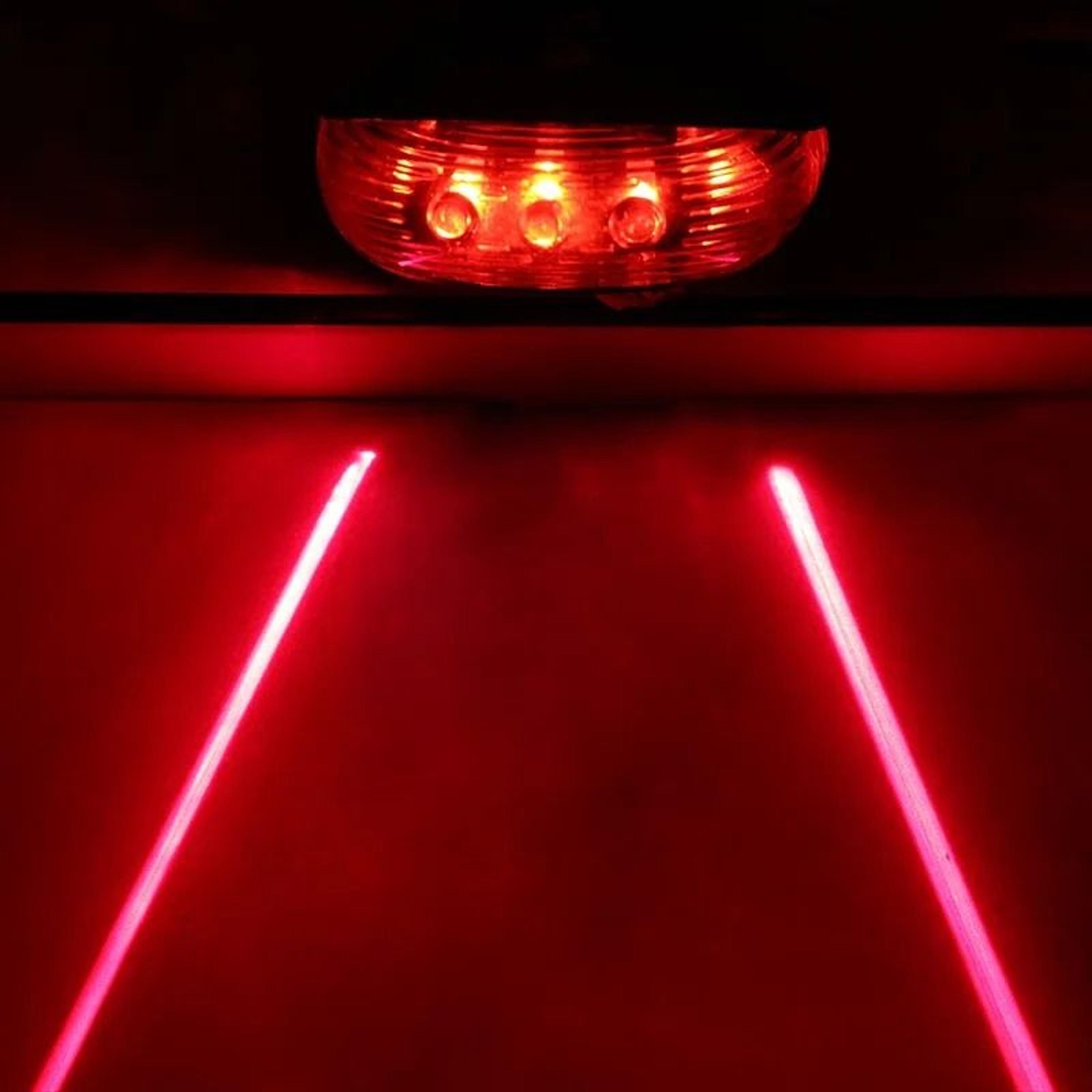 Professional Waterproof Bicycle LED Safety Taillight  5 LED  Dual Laser Warning System 7