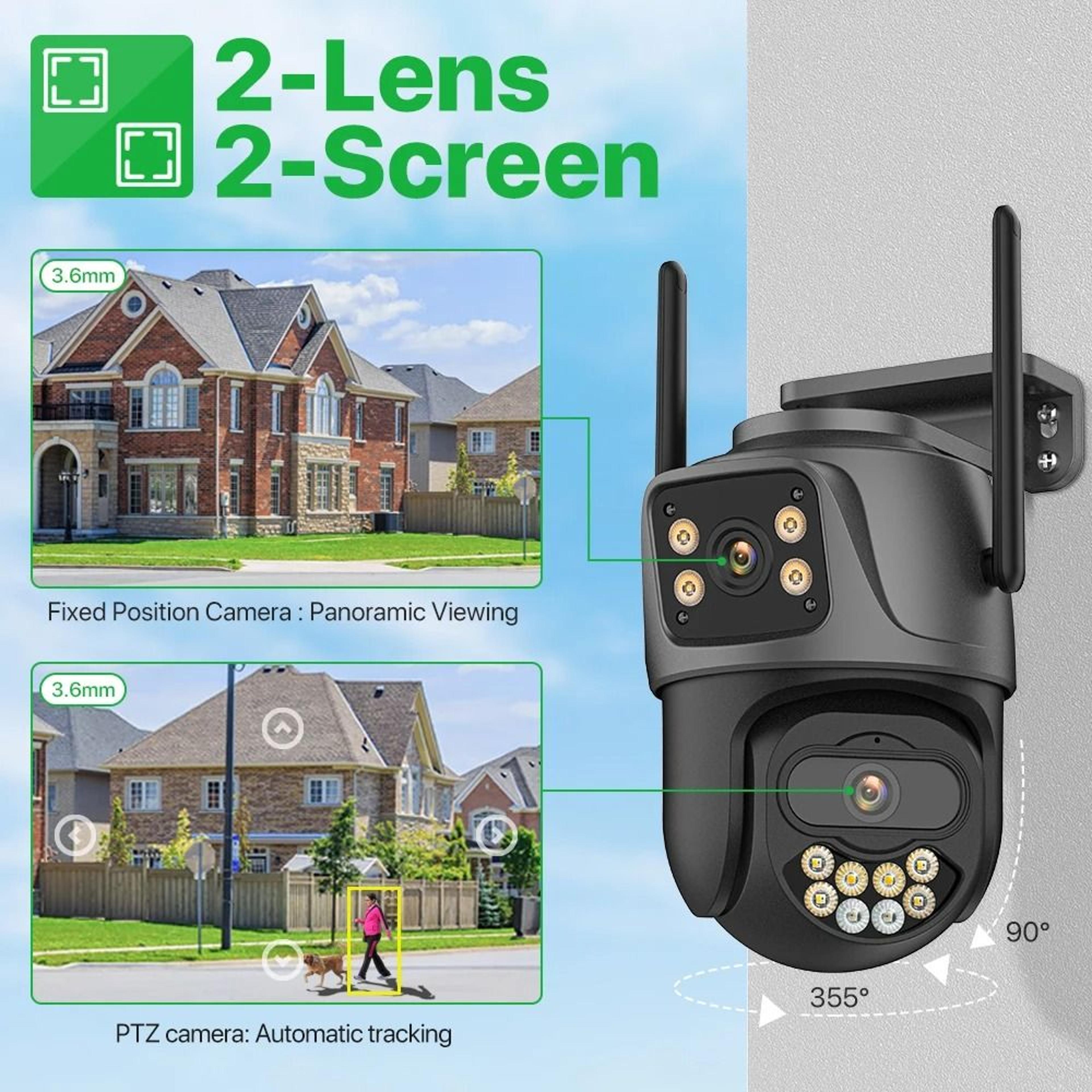DualLens 4K 8MP External WiFi PTZ Camera  Advanced Outdoor Surveillance 2