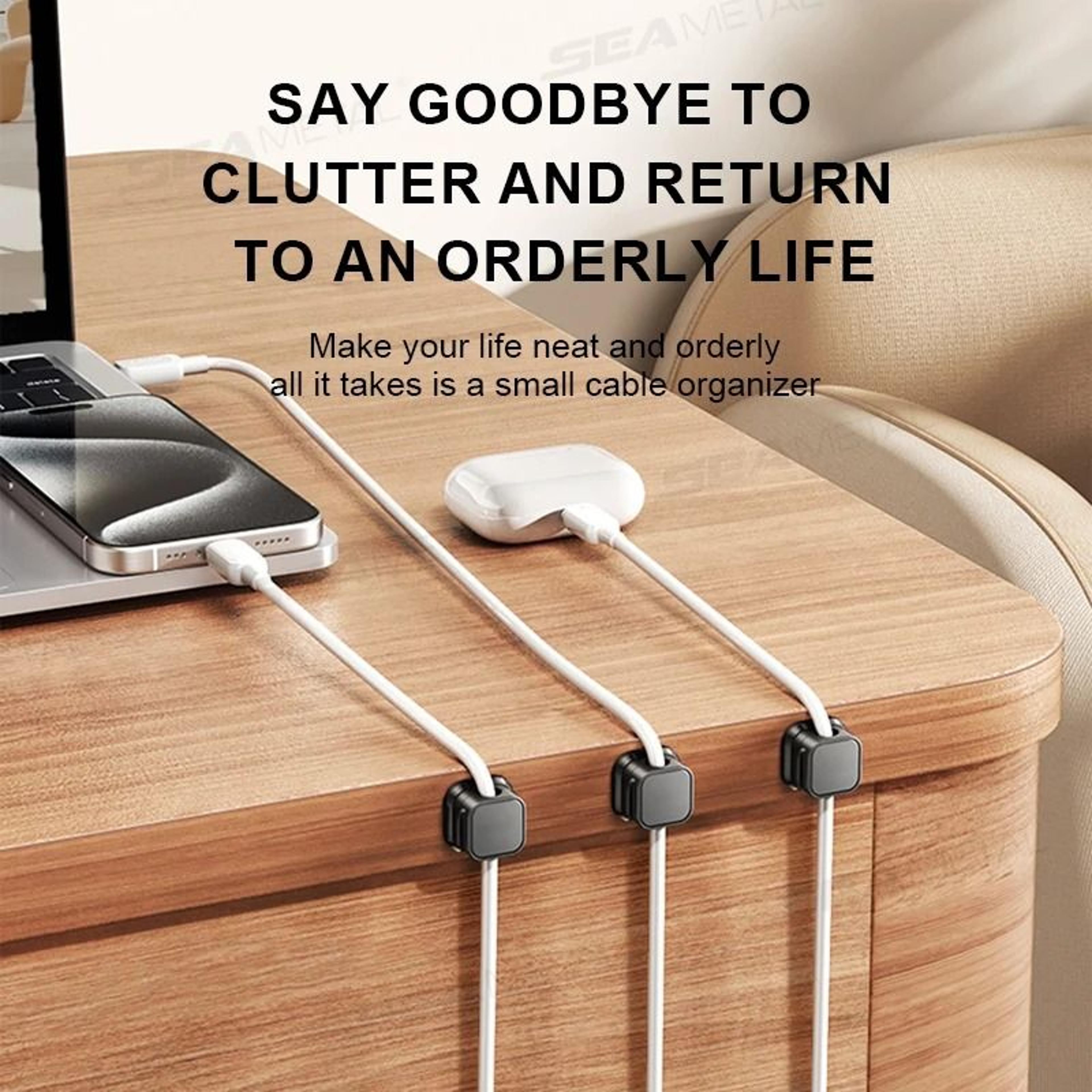 SEAMETAL Professional Magnetic Cable Management System  10Piece IndustrialGrade Cord Organizer 4