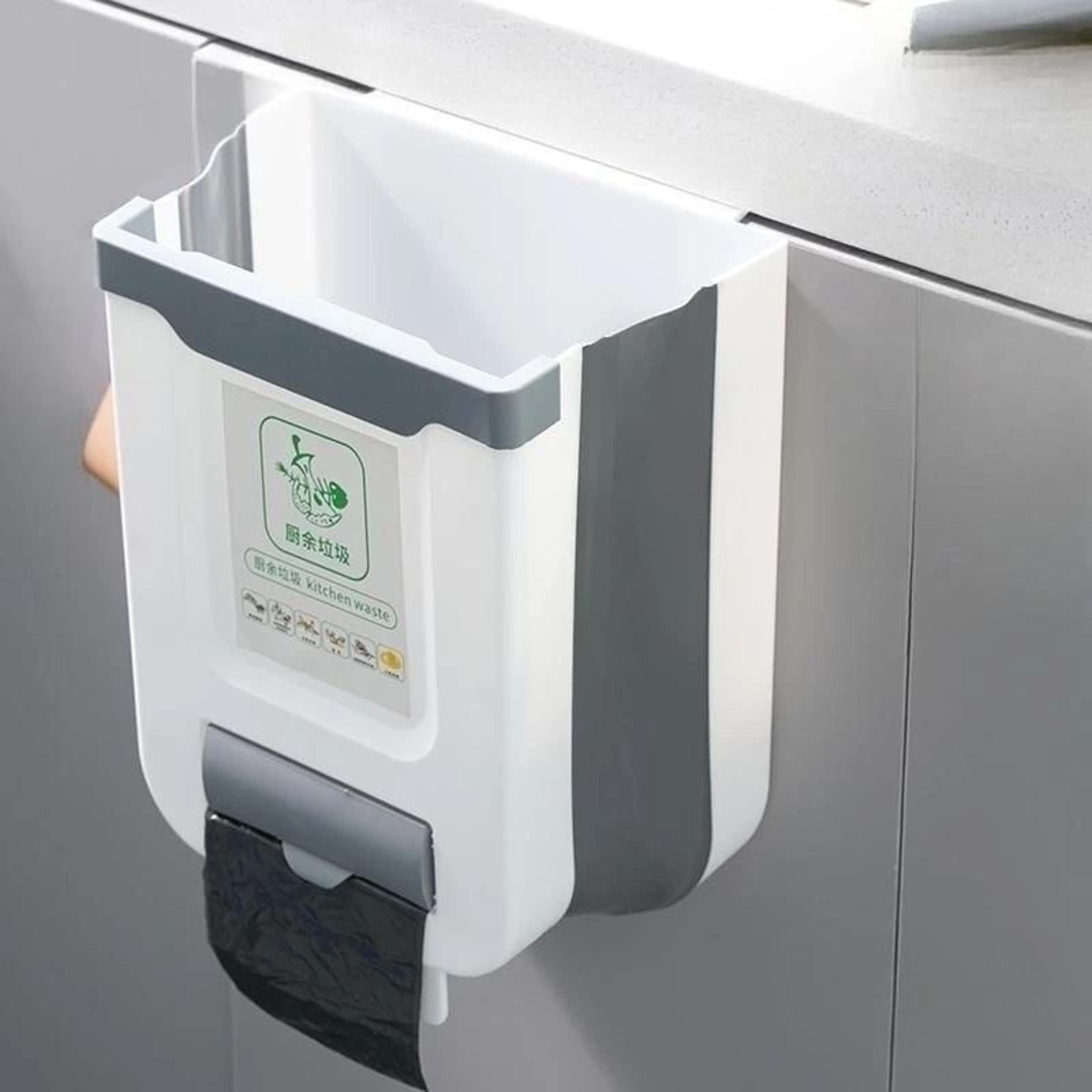 WallMounted Folding Trash Can  IndustrialGrade SpaceSaving Solution 6