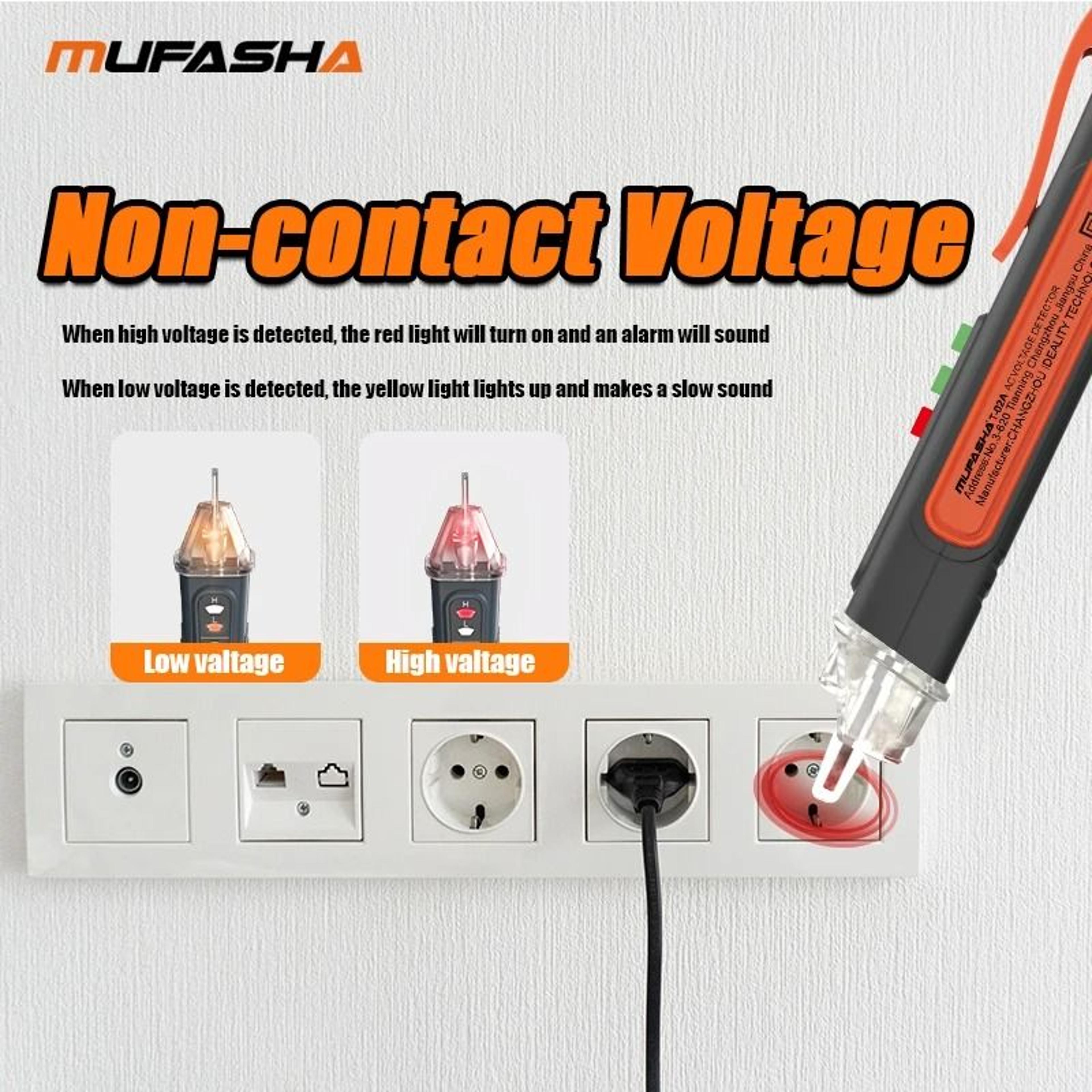 MUFASHA NonContact Voltage Detector  Industrial Grade Electrical Tester 2