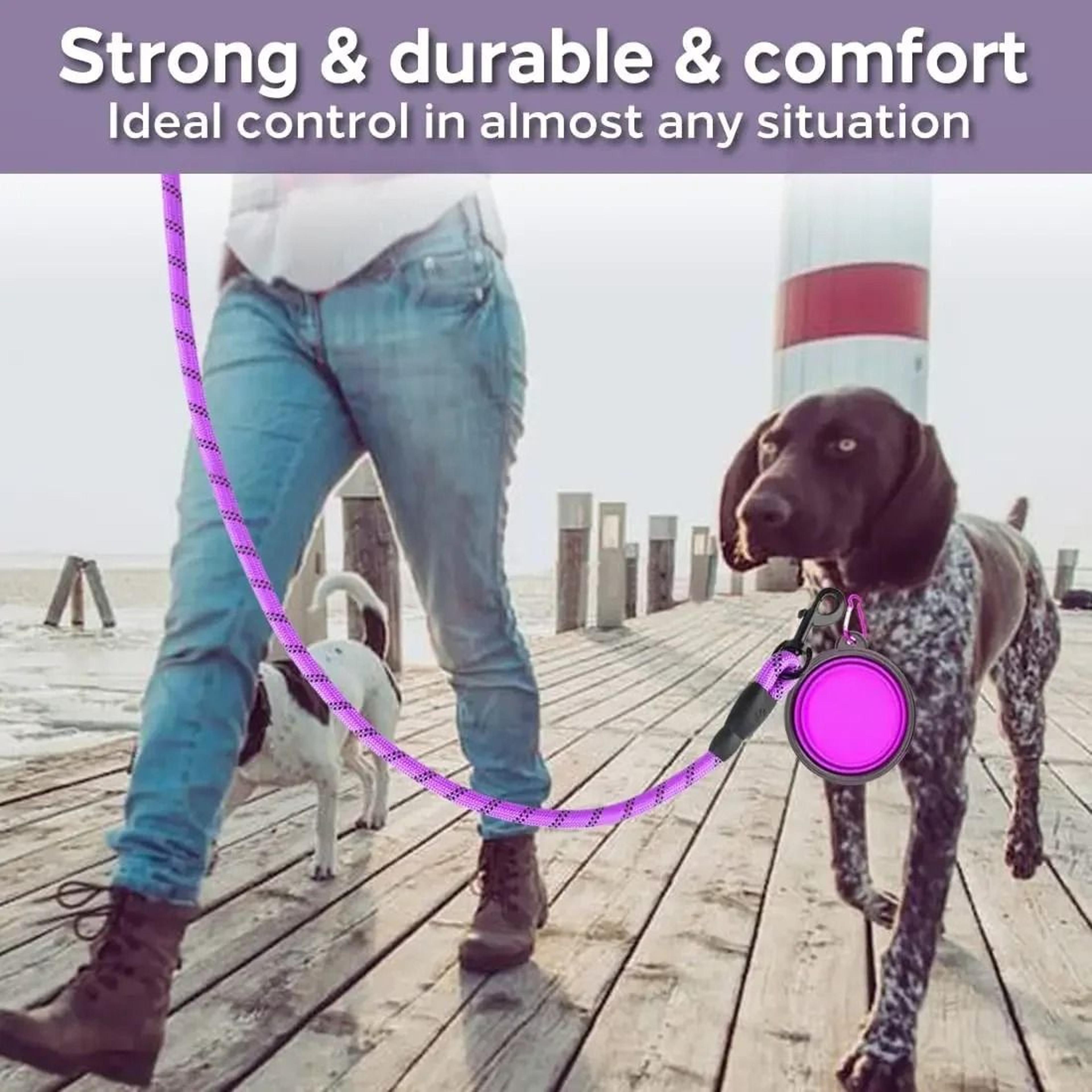 Reflective Heavy Duty Climbing Rope Dog Leash For Big And Medium Dogs 3
