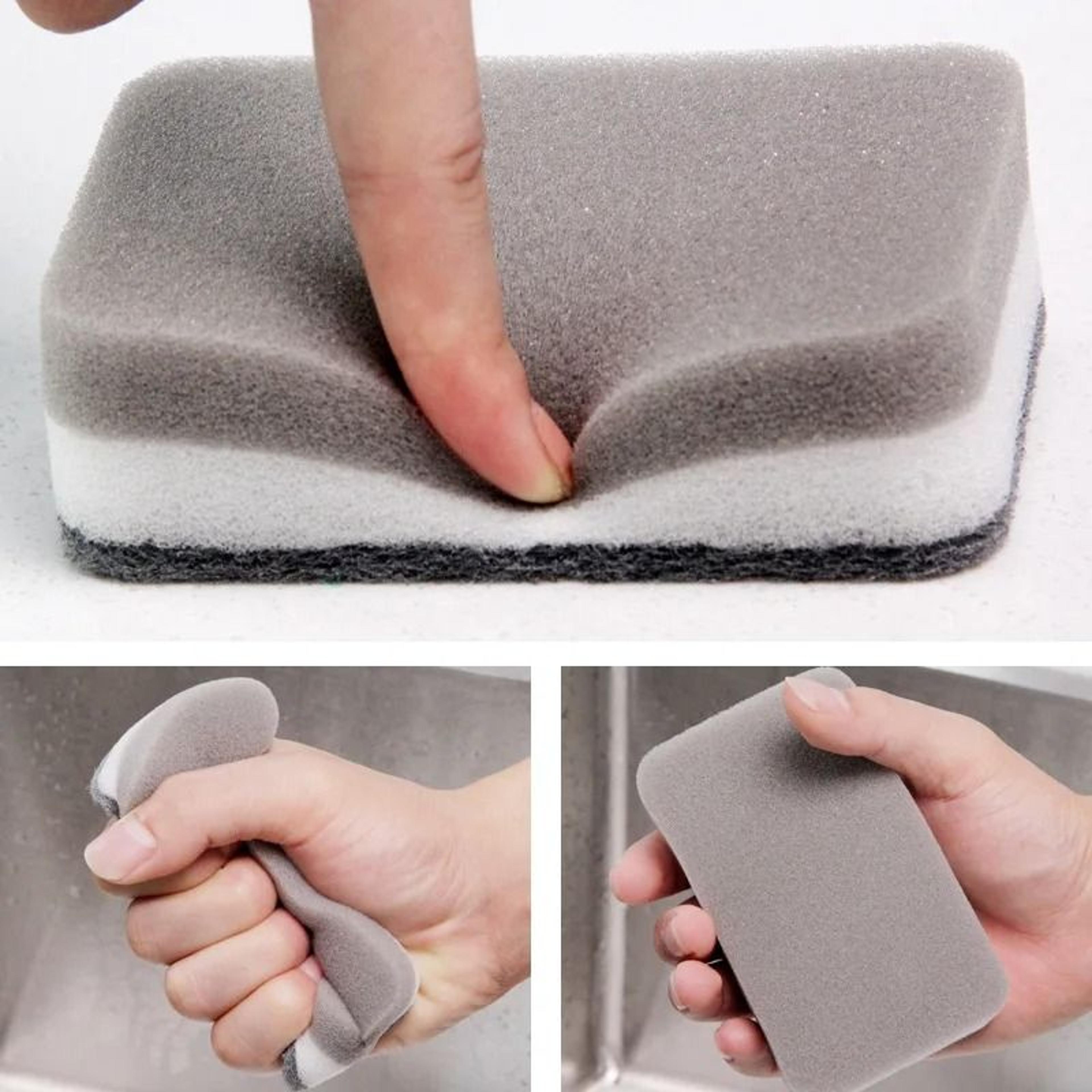 Double Sided Household Scouring Pad And Kitchen Dishwashing Sponge Set 2