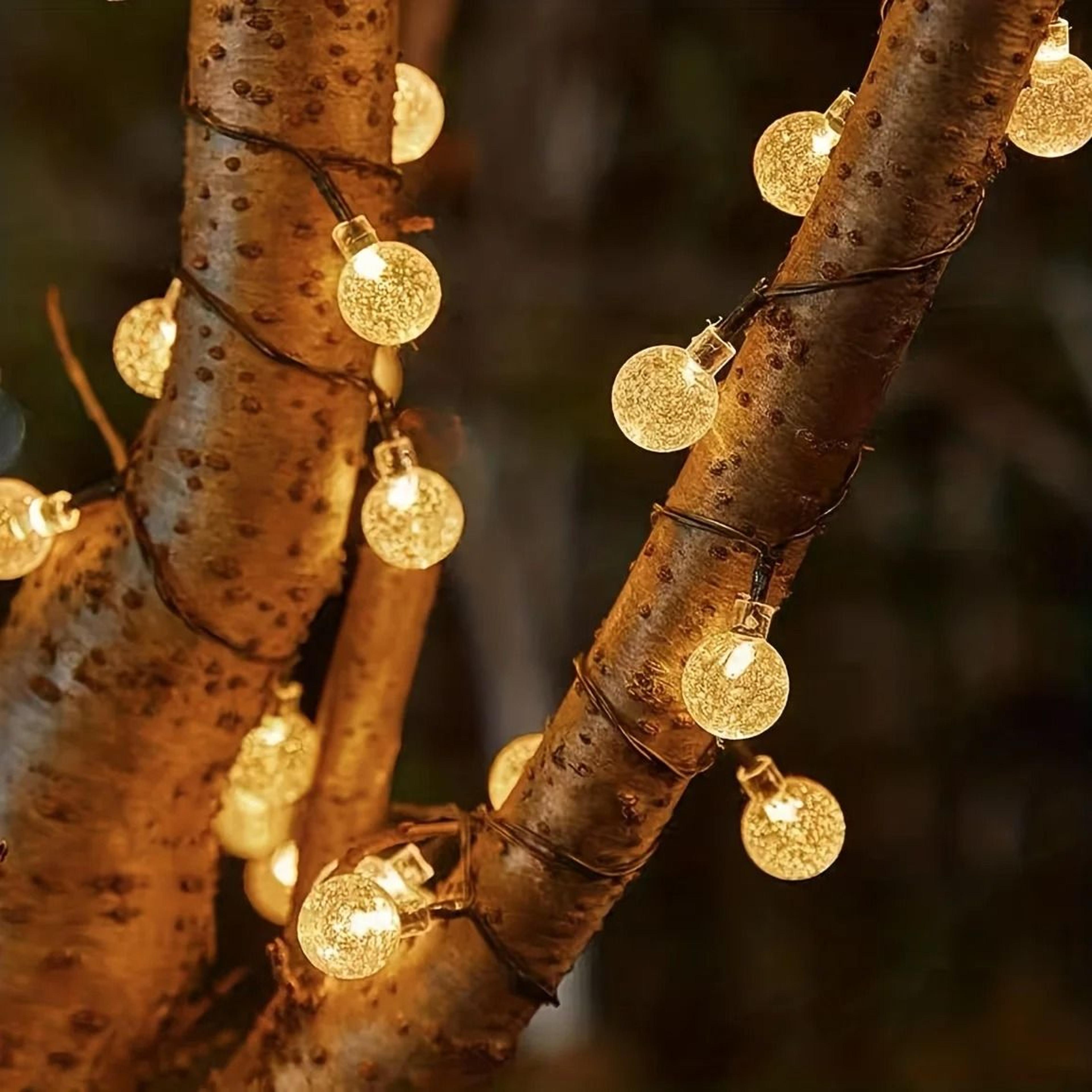 HighPerformance IP65 Crystal Globe Solar String Lights For Professional Outdoor Decor 1