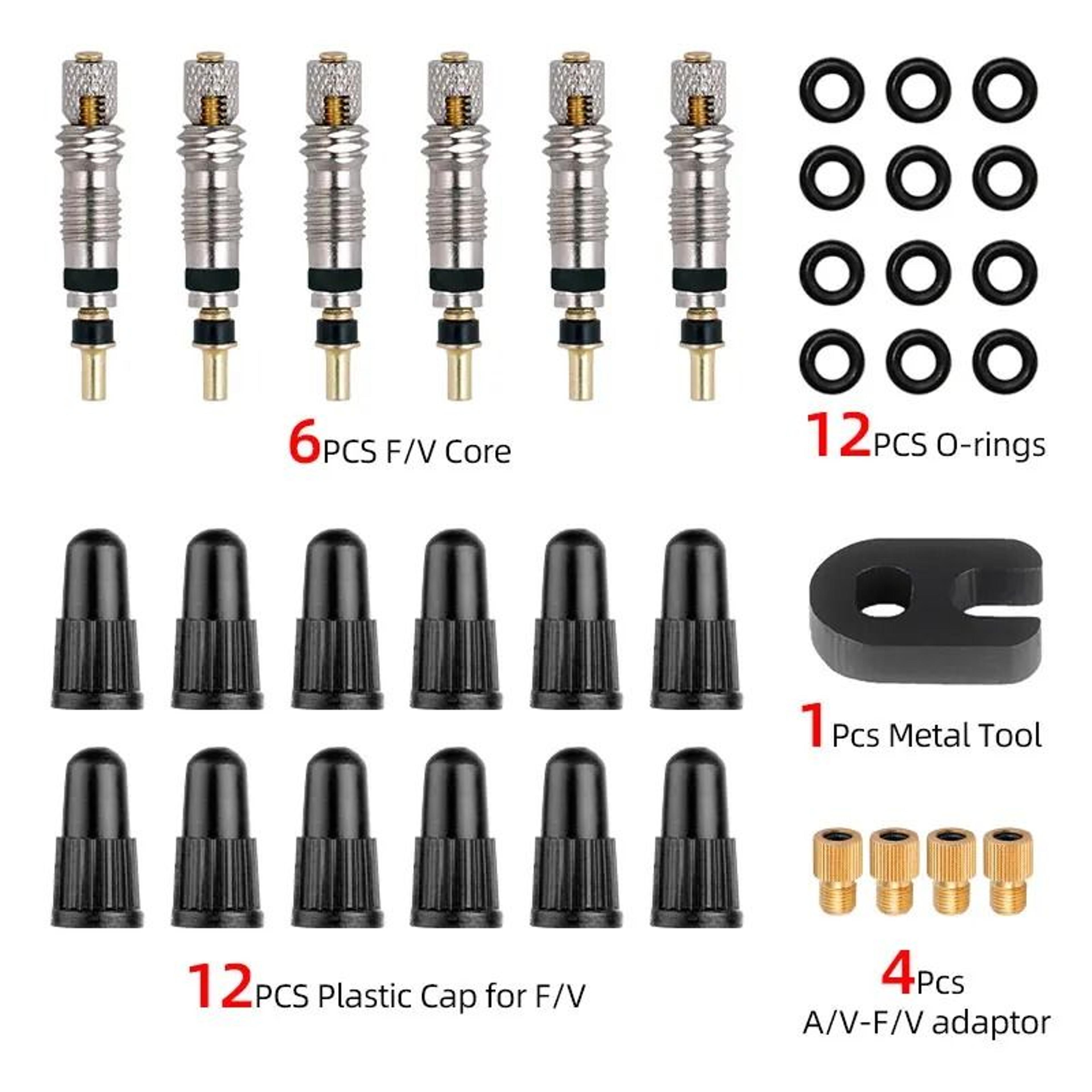Industrial Grade Presta Valve Core Replacement  Service Tool Set 10