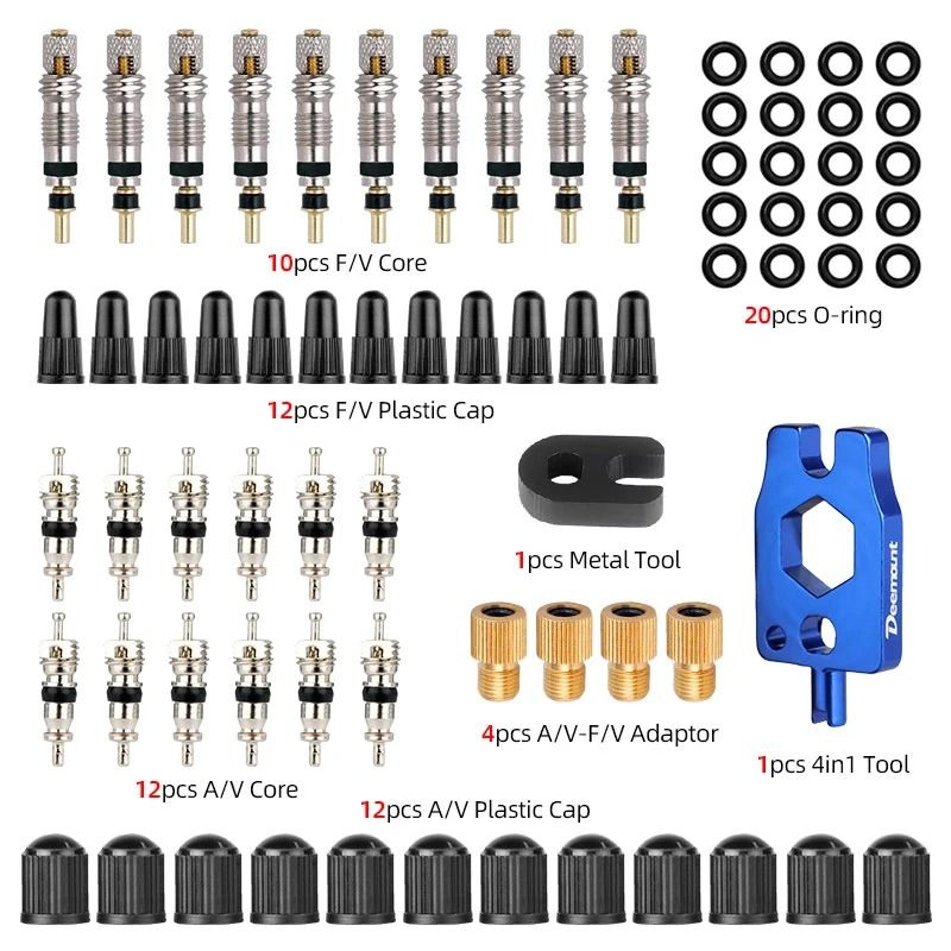 Industrial Grade Presta Valve Core Replacement  Service Tool Set 12
