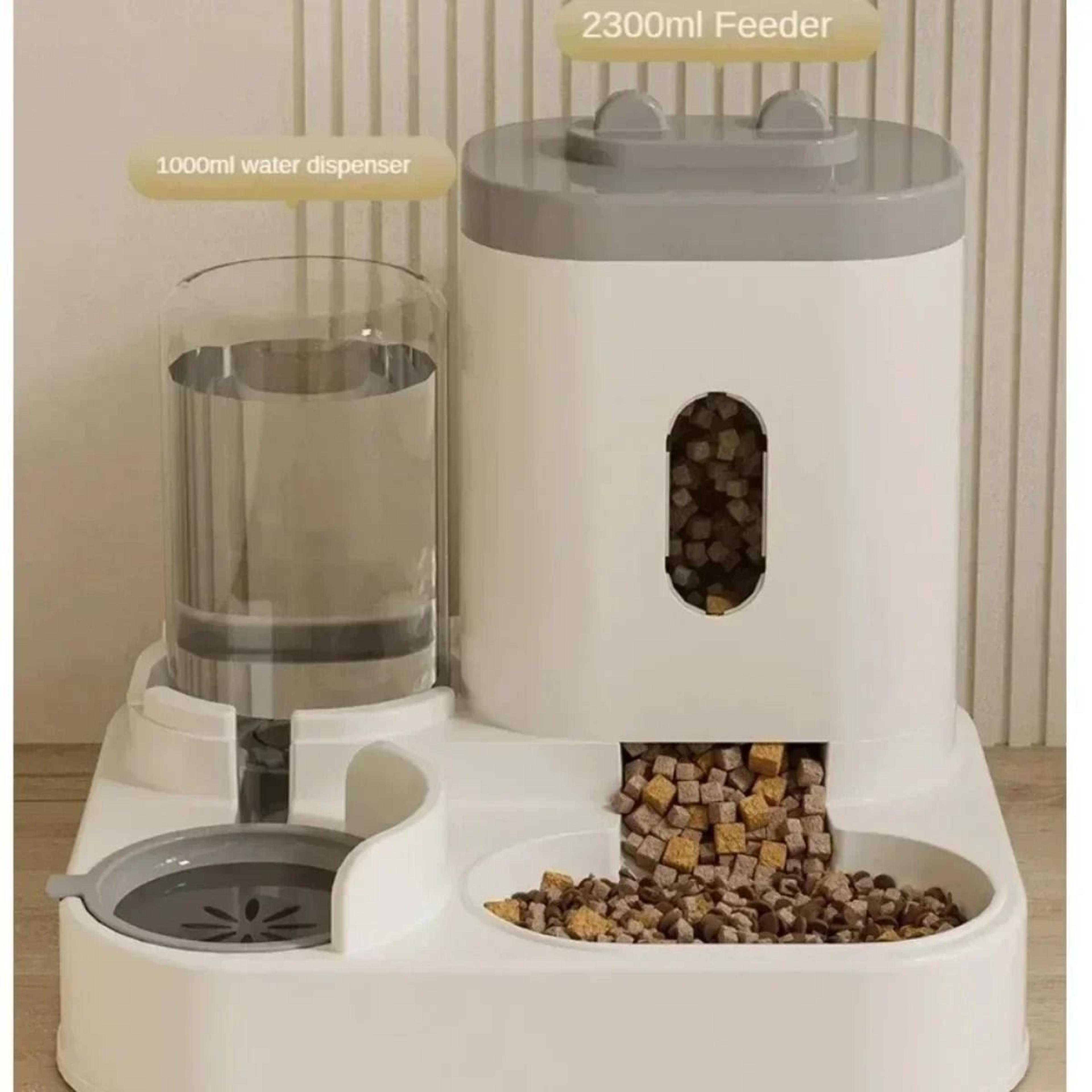 Large Capacity Automatic Pet Feeder And Water Fountain Set 4
