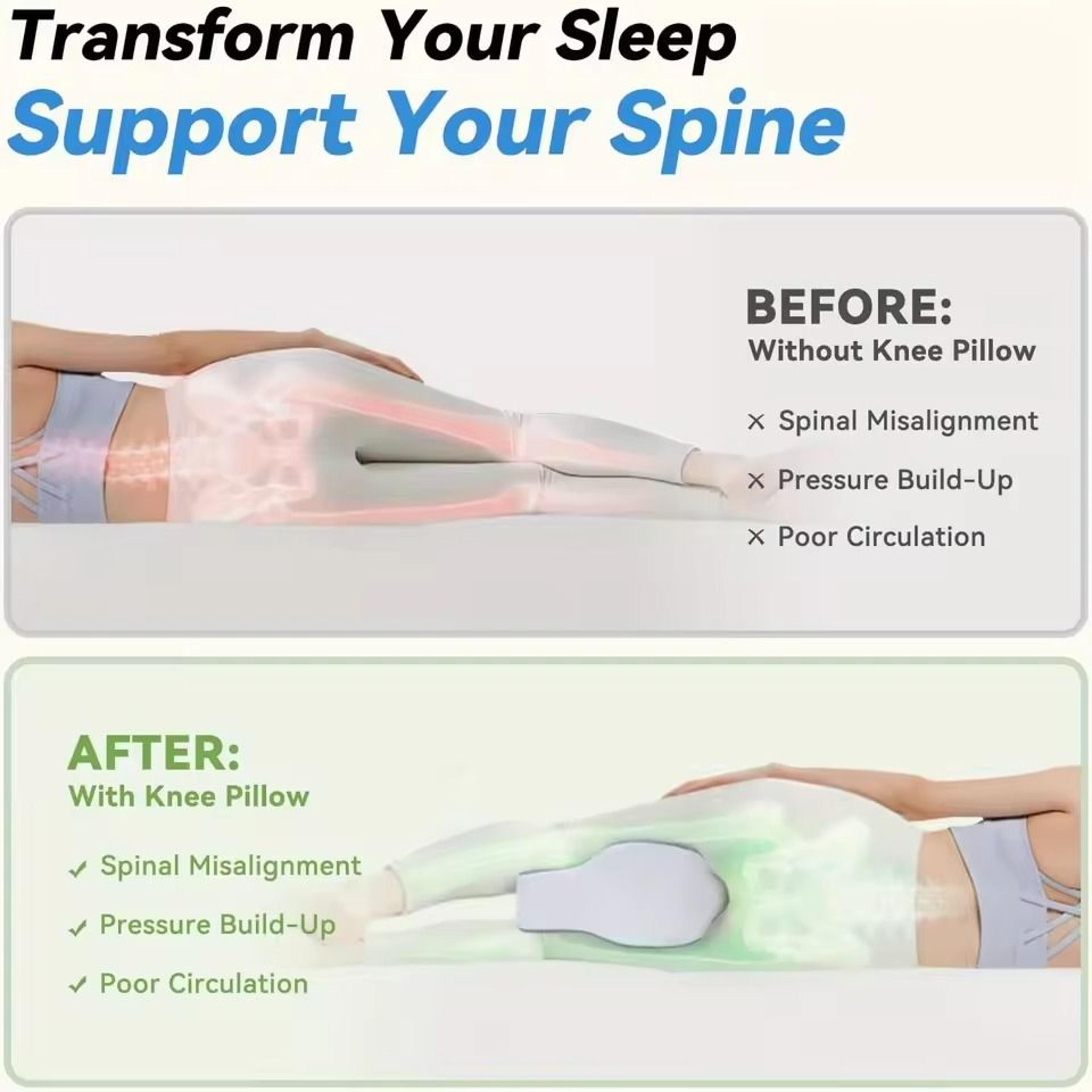 Memory Foam Large Leg  Knee Pillow For Side Sleeping 2