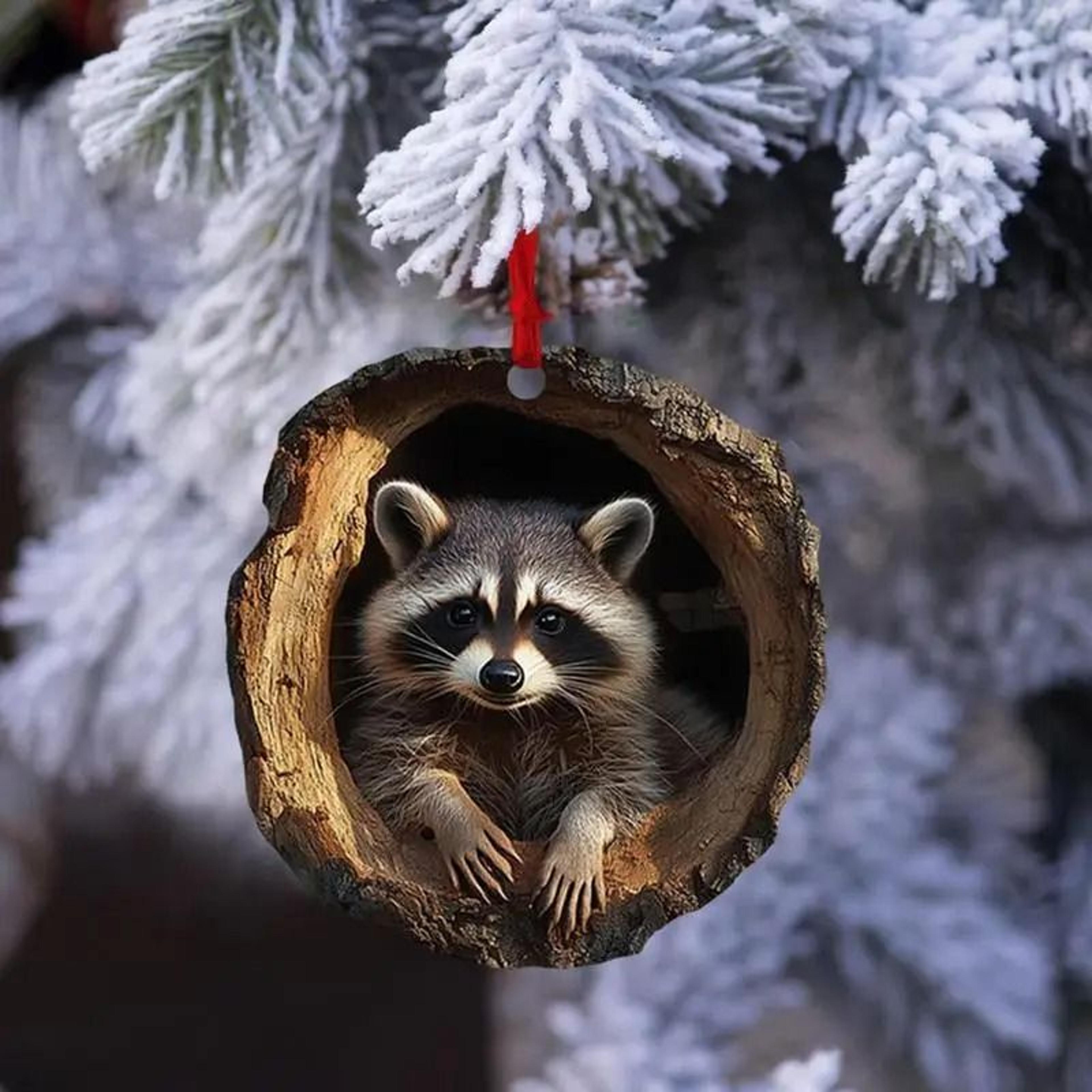 Christmas Animal Acrylic Pendant 2D Xmas Ornament 2