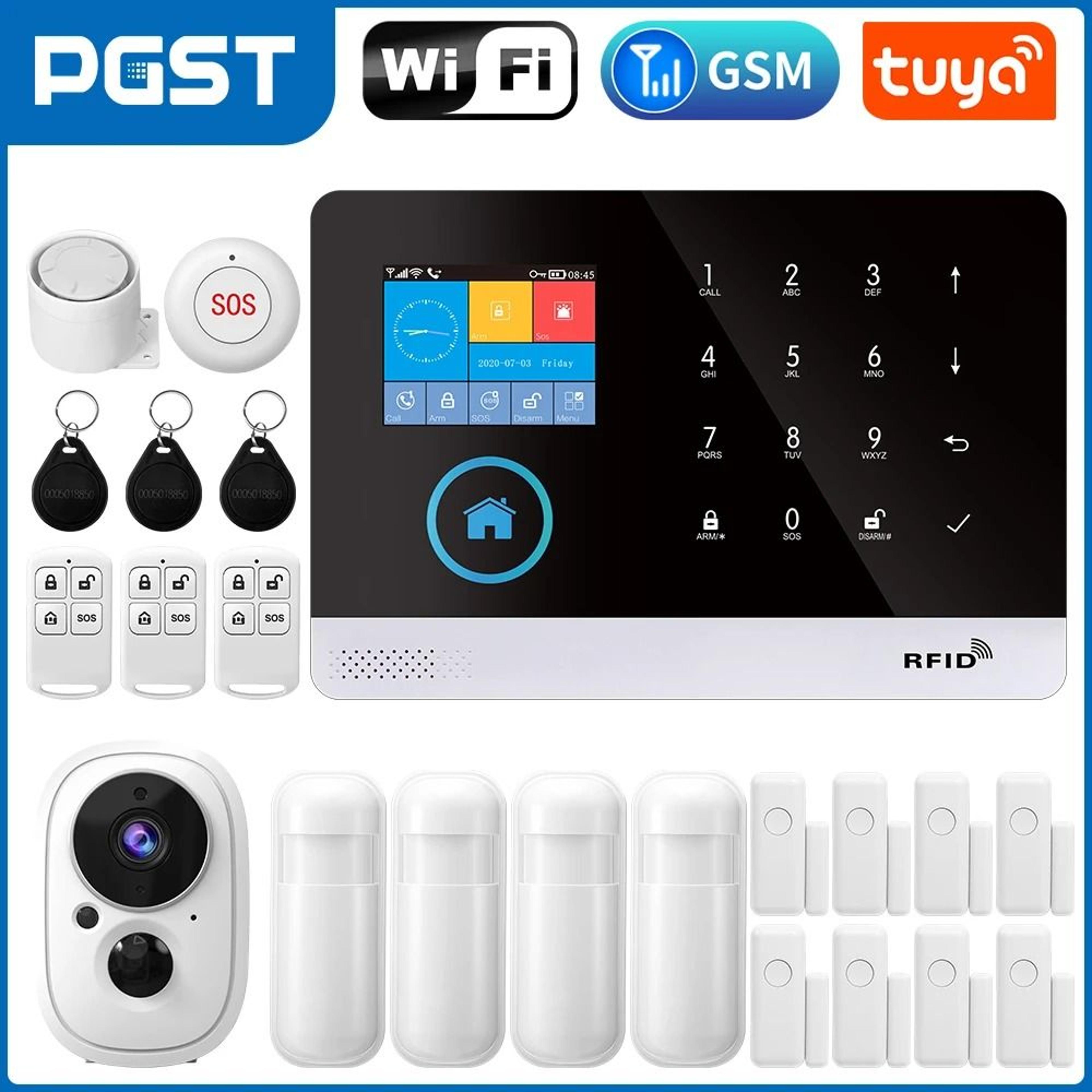 PGST 103 4G WiFi GSM Home Security Alarm System 20