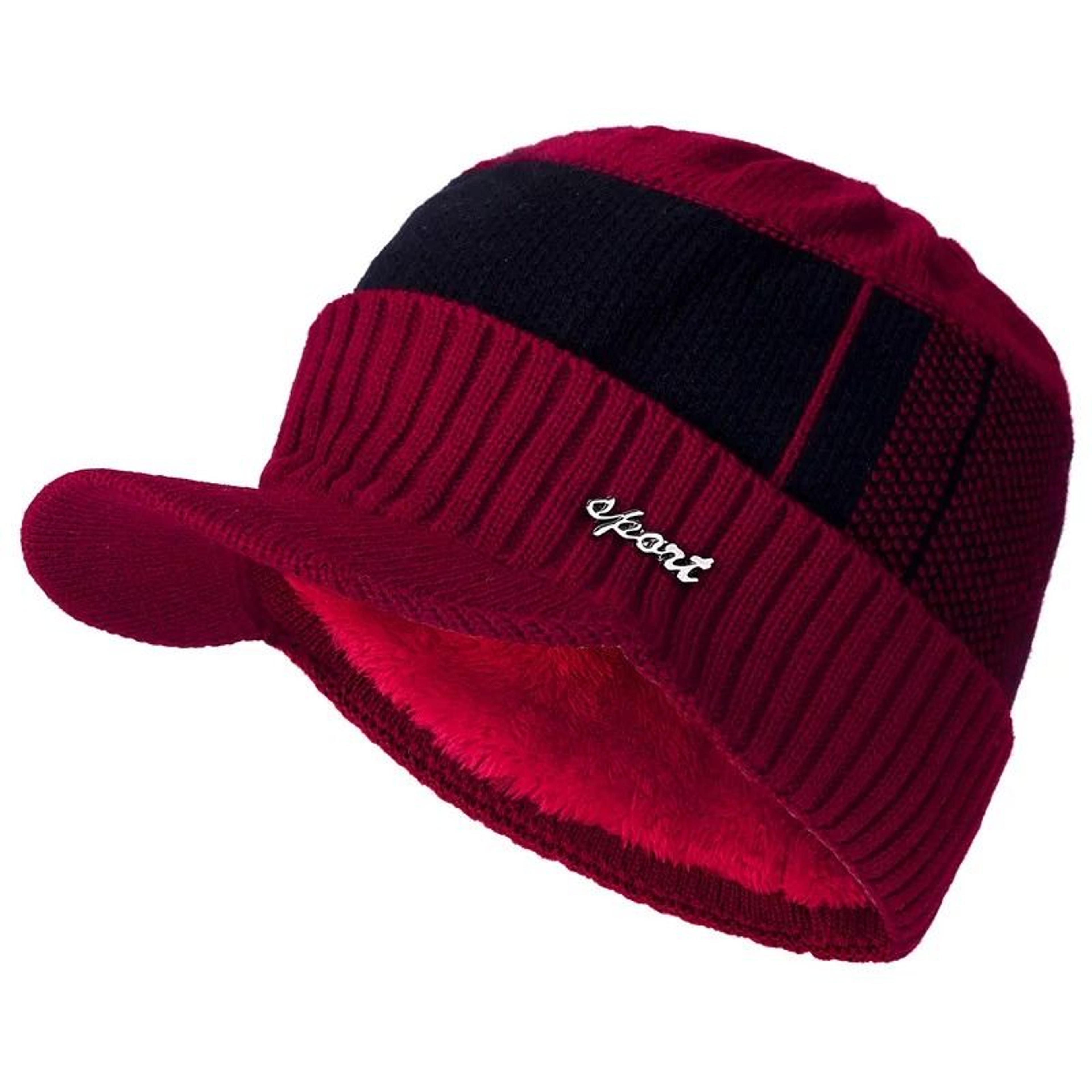 Premium Unisex Warm Winter Hat With Brim  Fur Lining 9