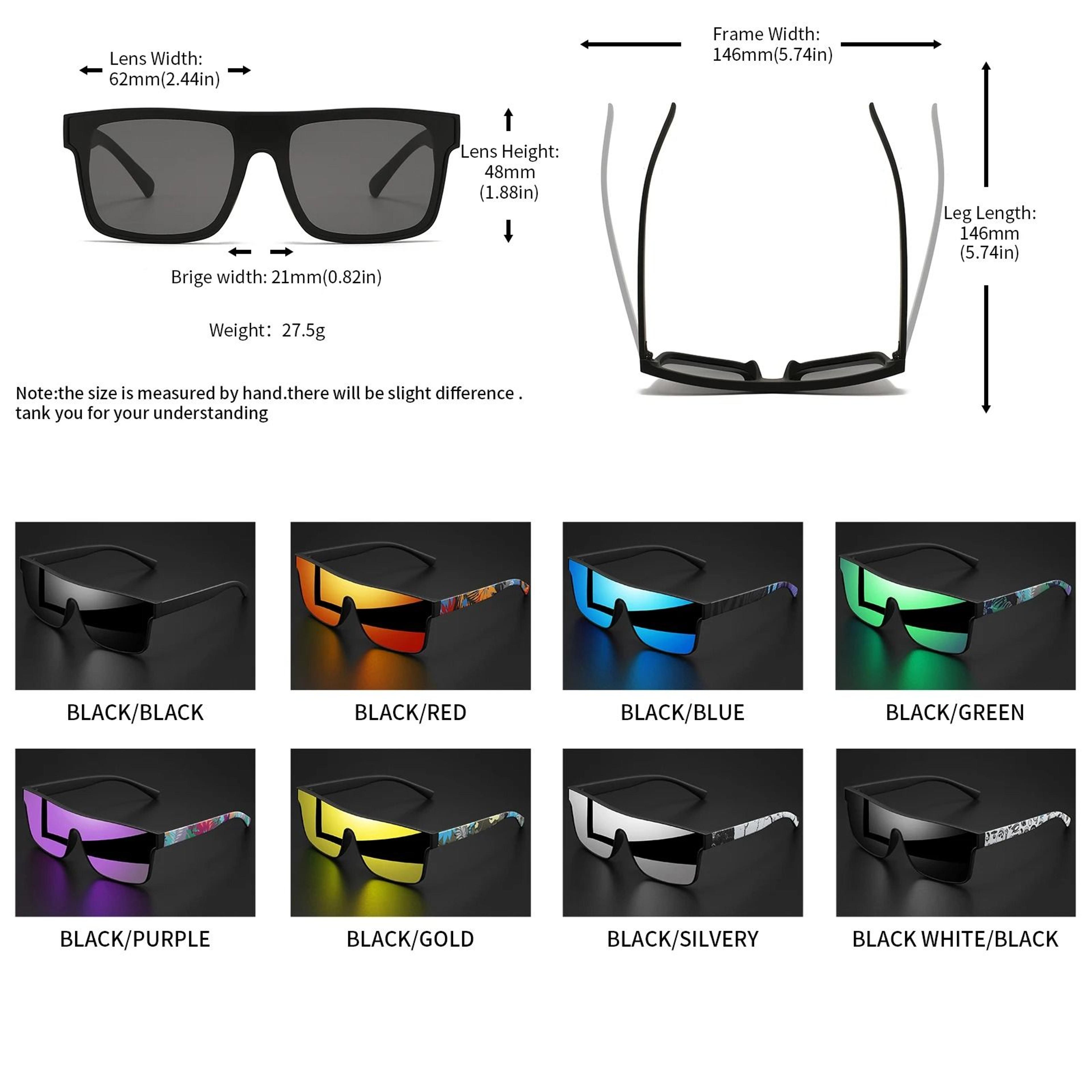 Colorful Square Sports Sunglasses 5