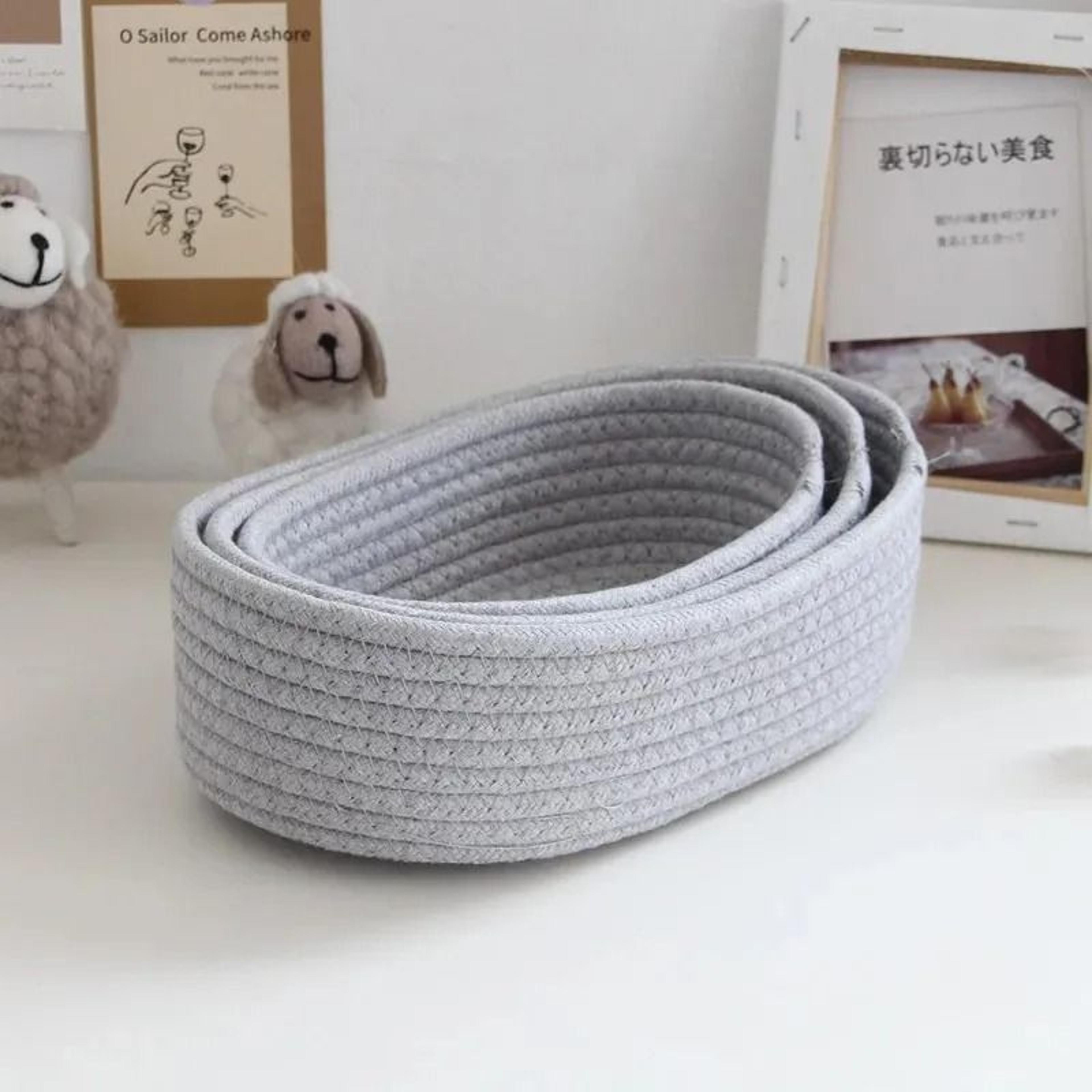 Nordic Cotton Rope Woven Storage Baskets 2