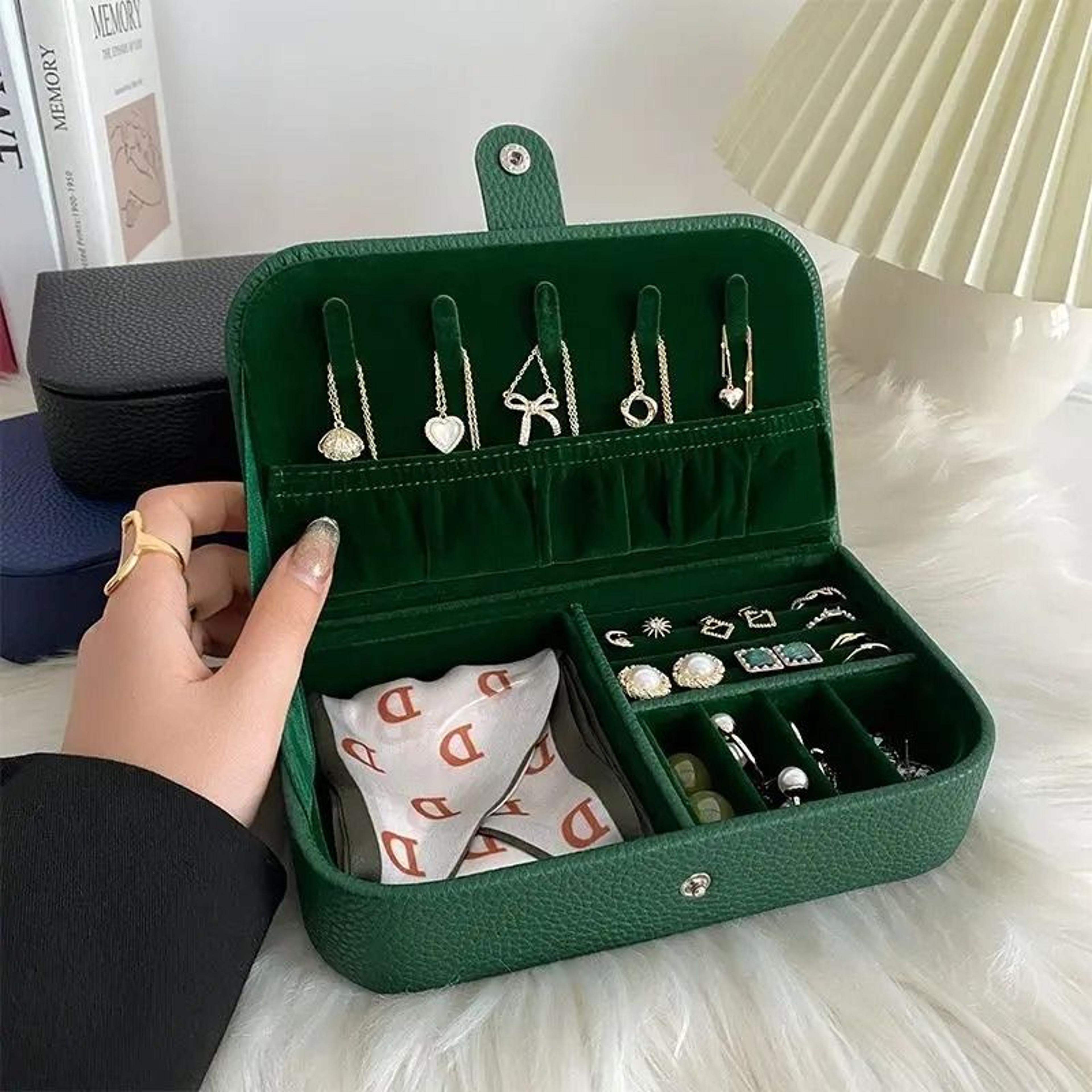 Portable MultiCompartment Jewelry Organizer Box 1