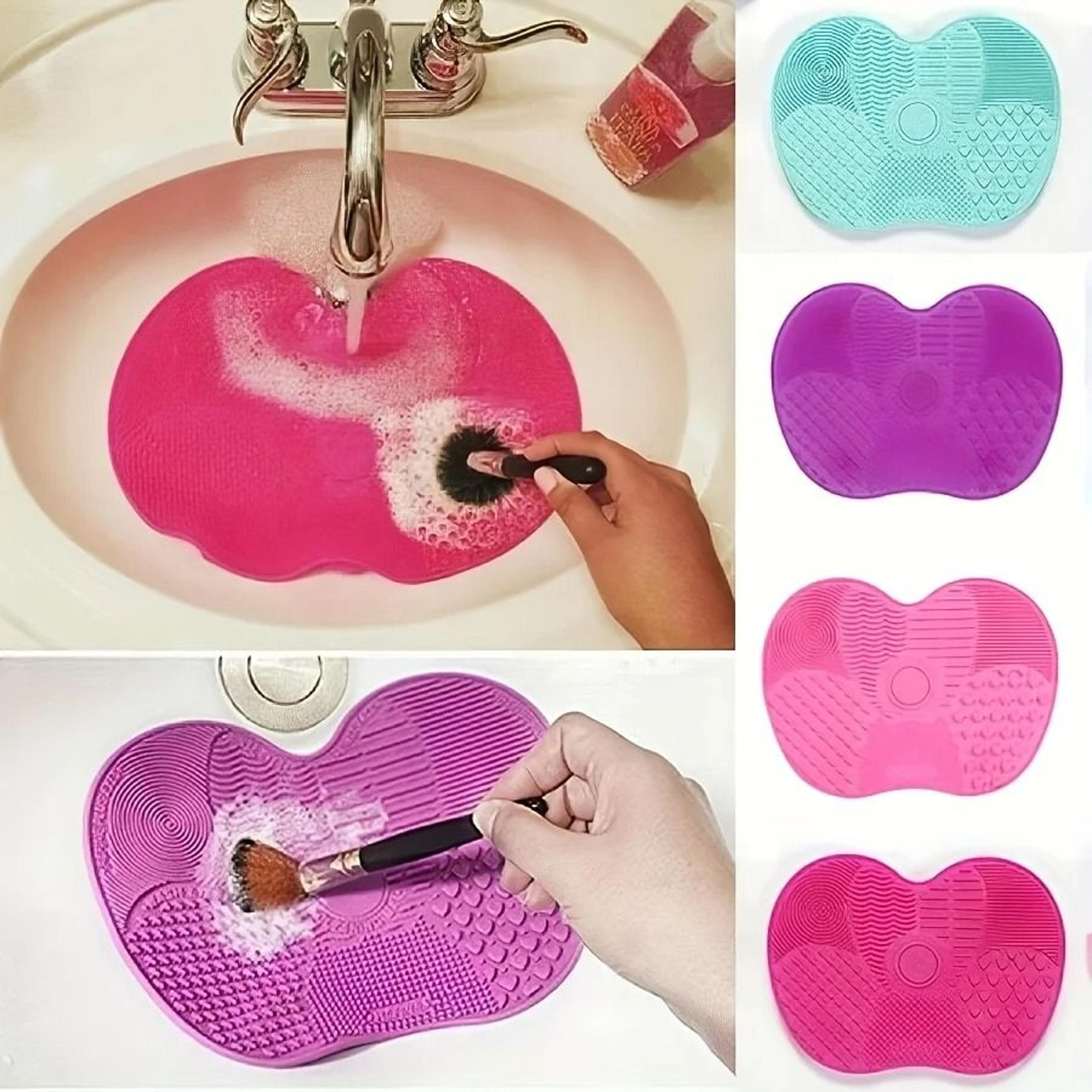5pcs Silicone AppleShaped Makeup Brush Cleaner Pad 1