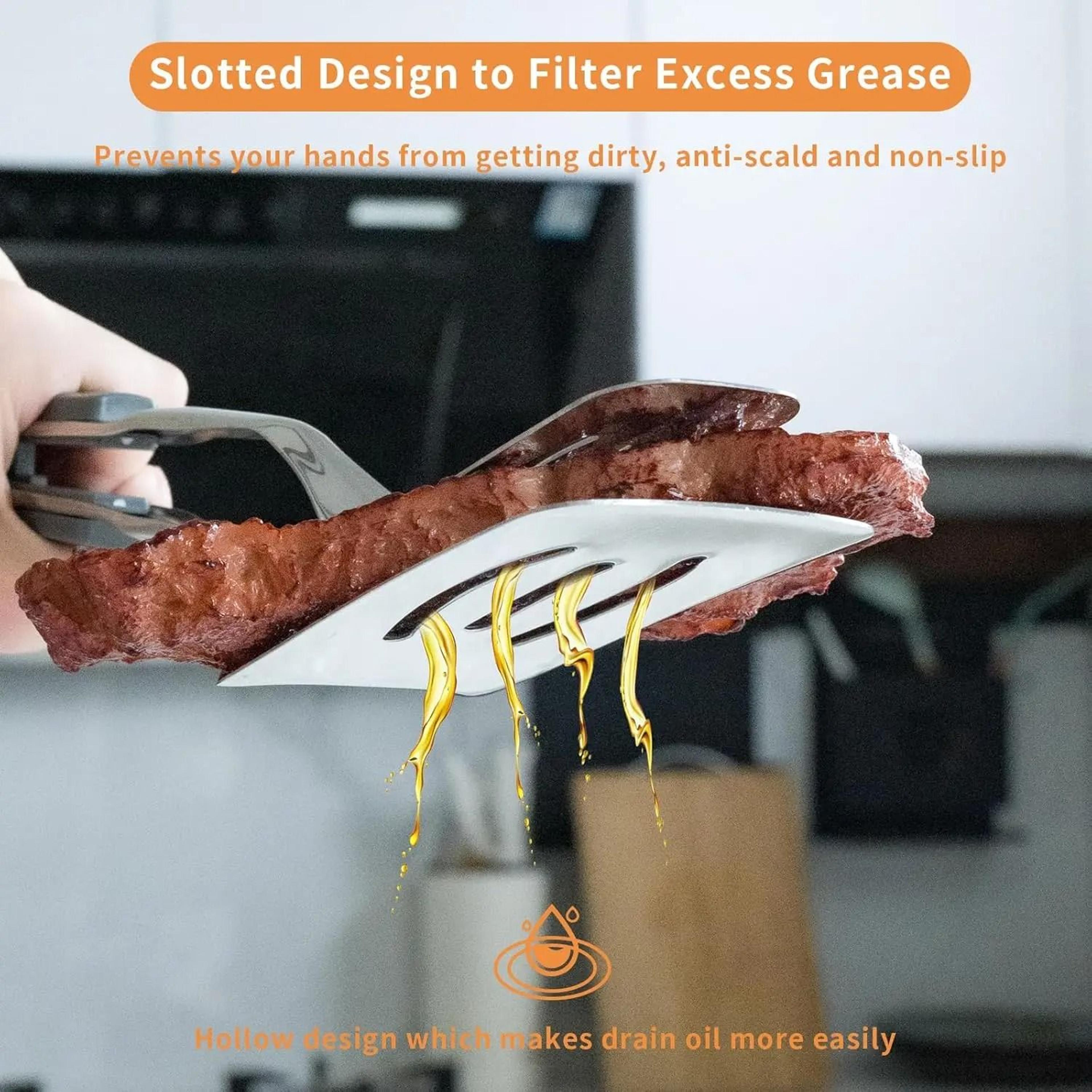 Stainless Steel MultiFunctional Spatula Tongs 2