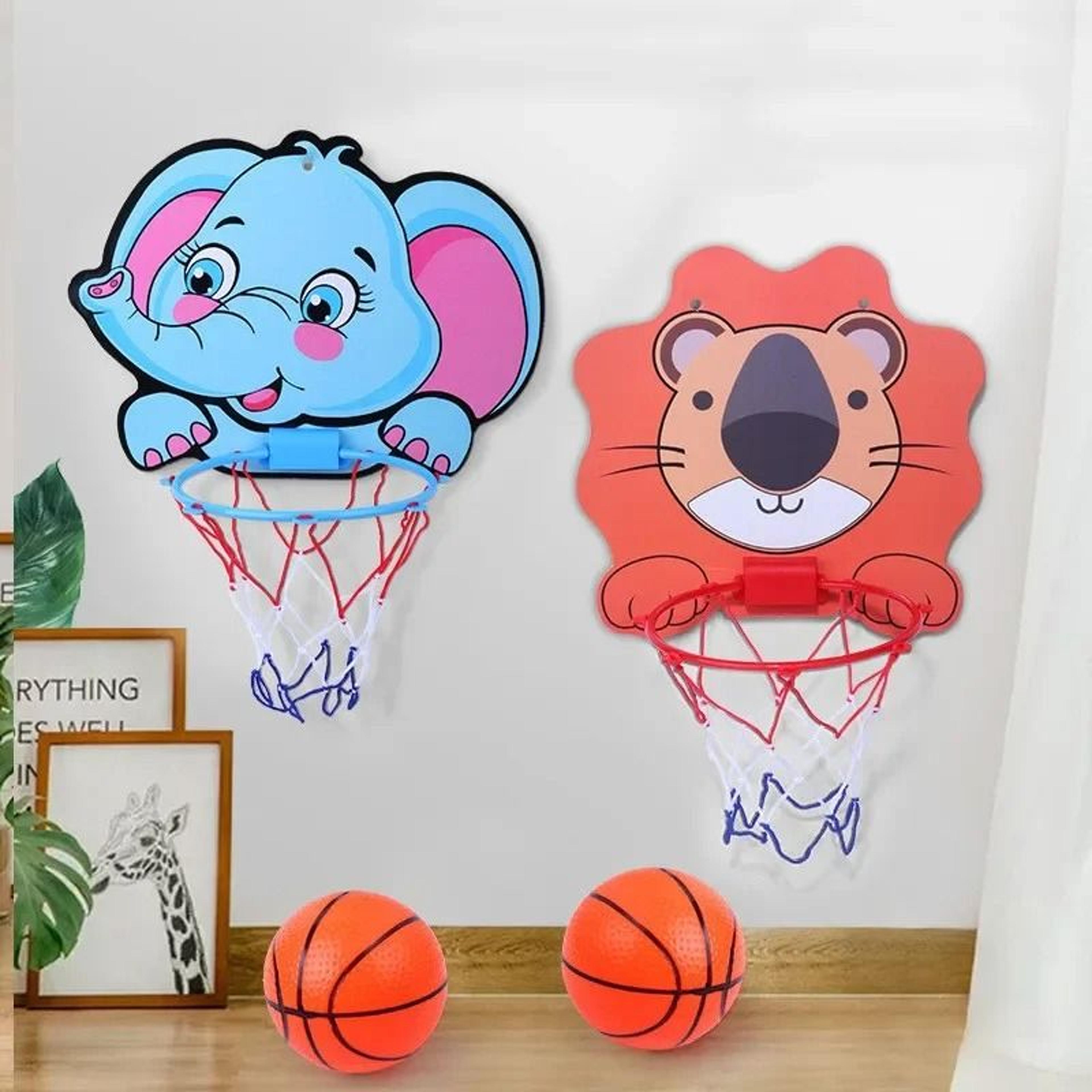Professional Cartoon Animal Kids Basketball Hoop Kit 0