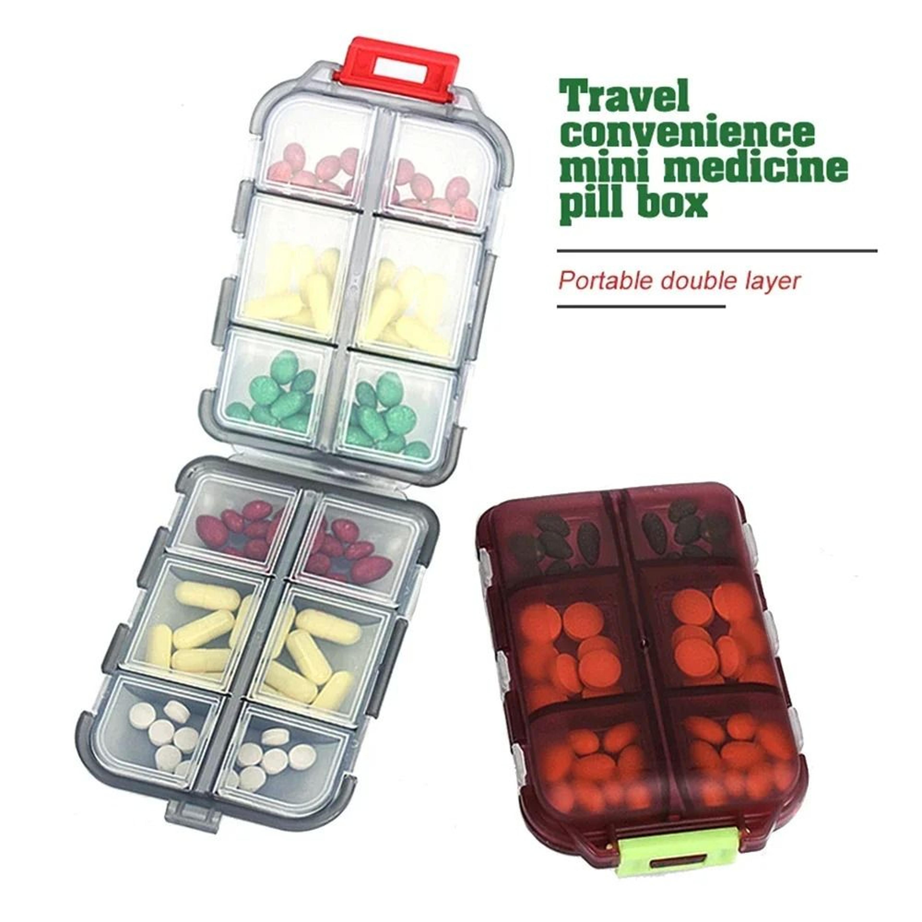 Professional Portable Folding Pill Organizer Case 0