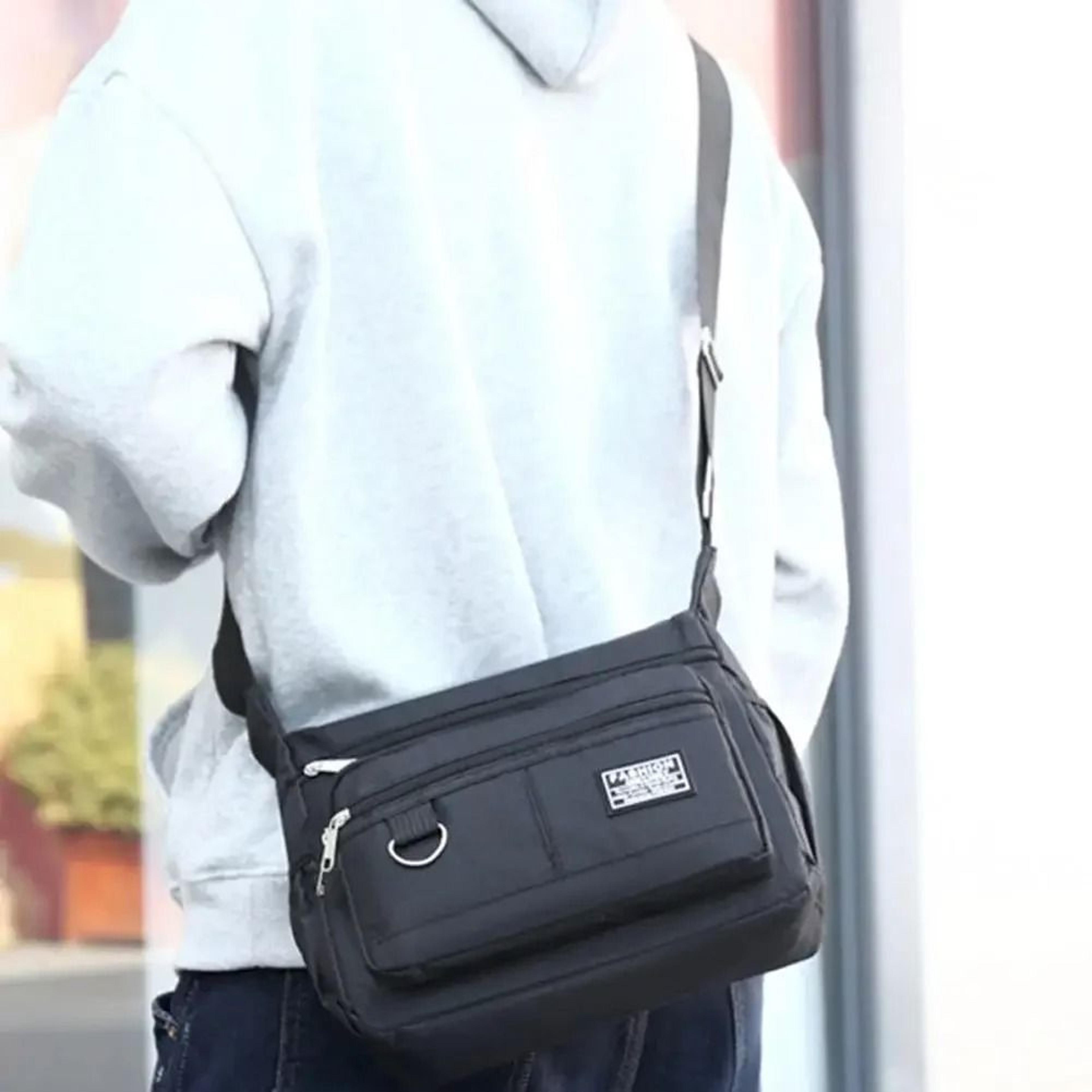 Professional Mens Large Capacity MultiLayer Crossbody Bag 4