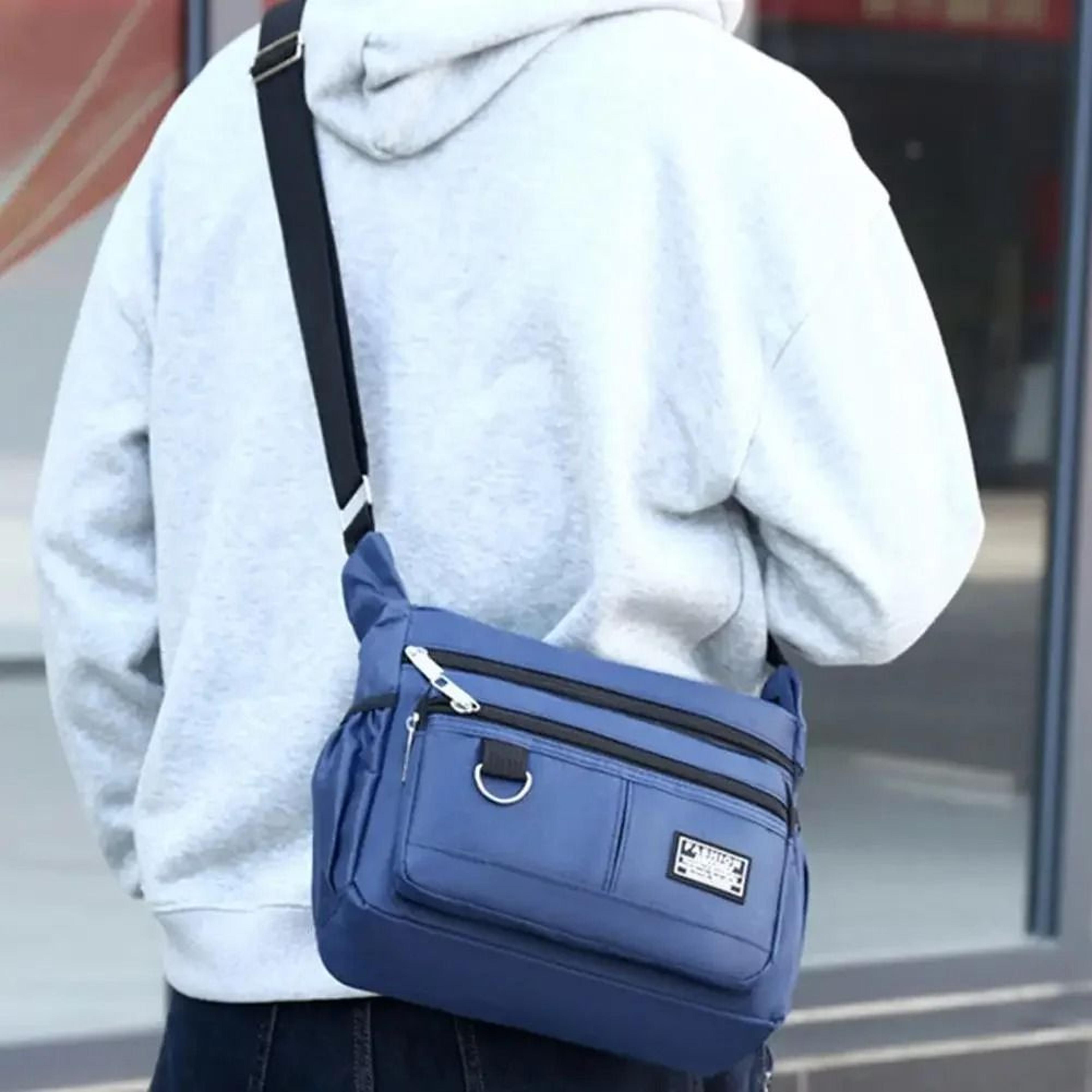 Professional Mens Large Capacity MultiLayer Crossbody Bag 5