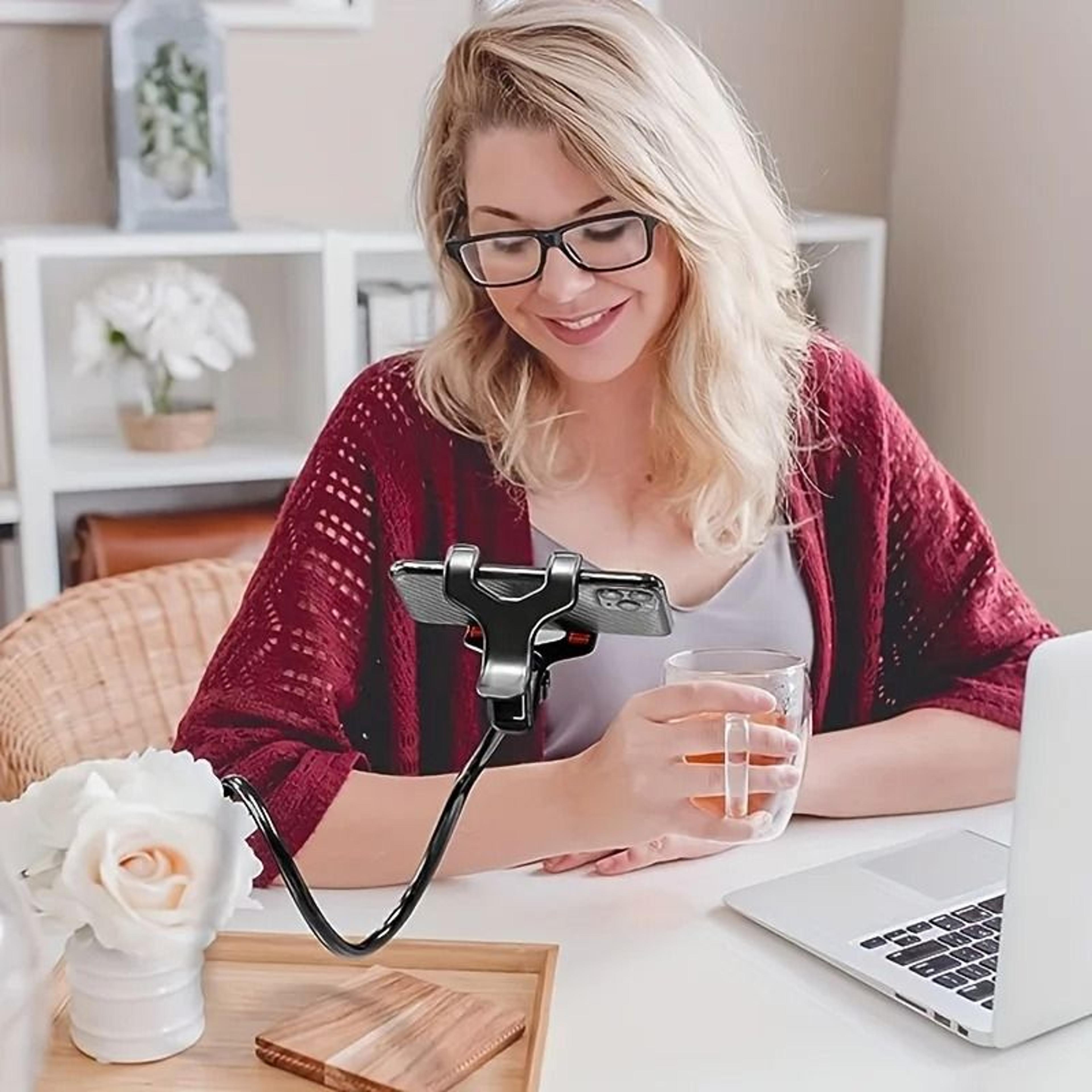 Phone Clipon Stand With Flexible Long Arm Gooseneck 3