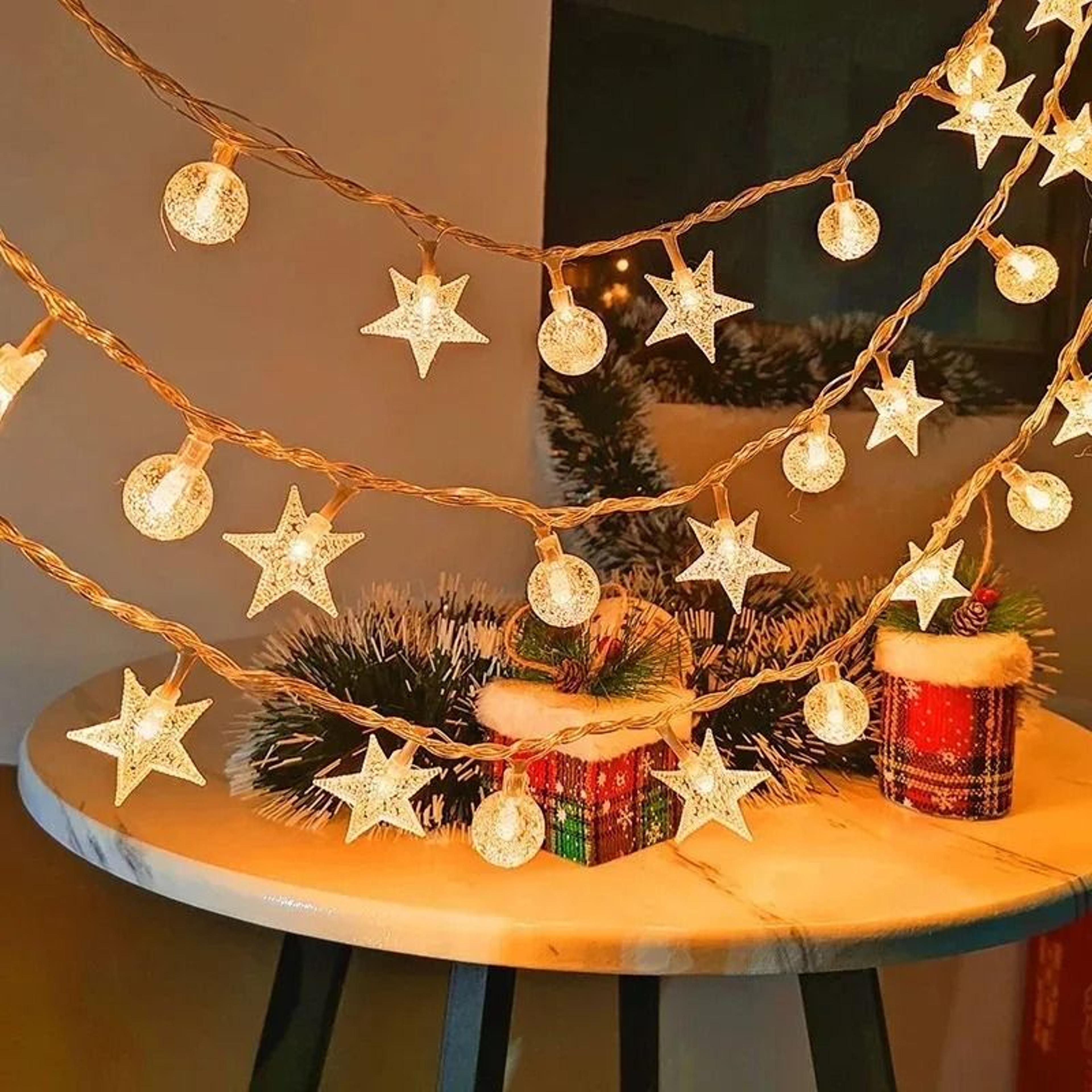 LED Snowflake BatteryOperated Fairy String Lights 3