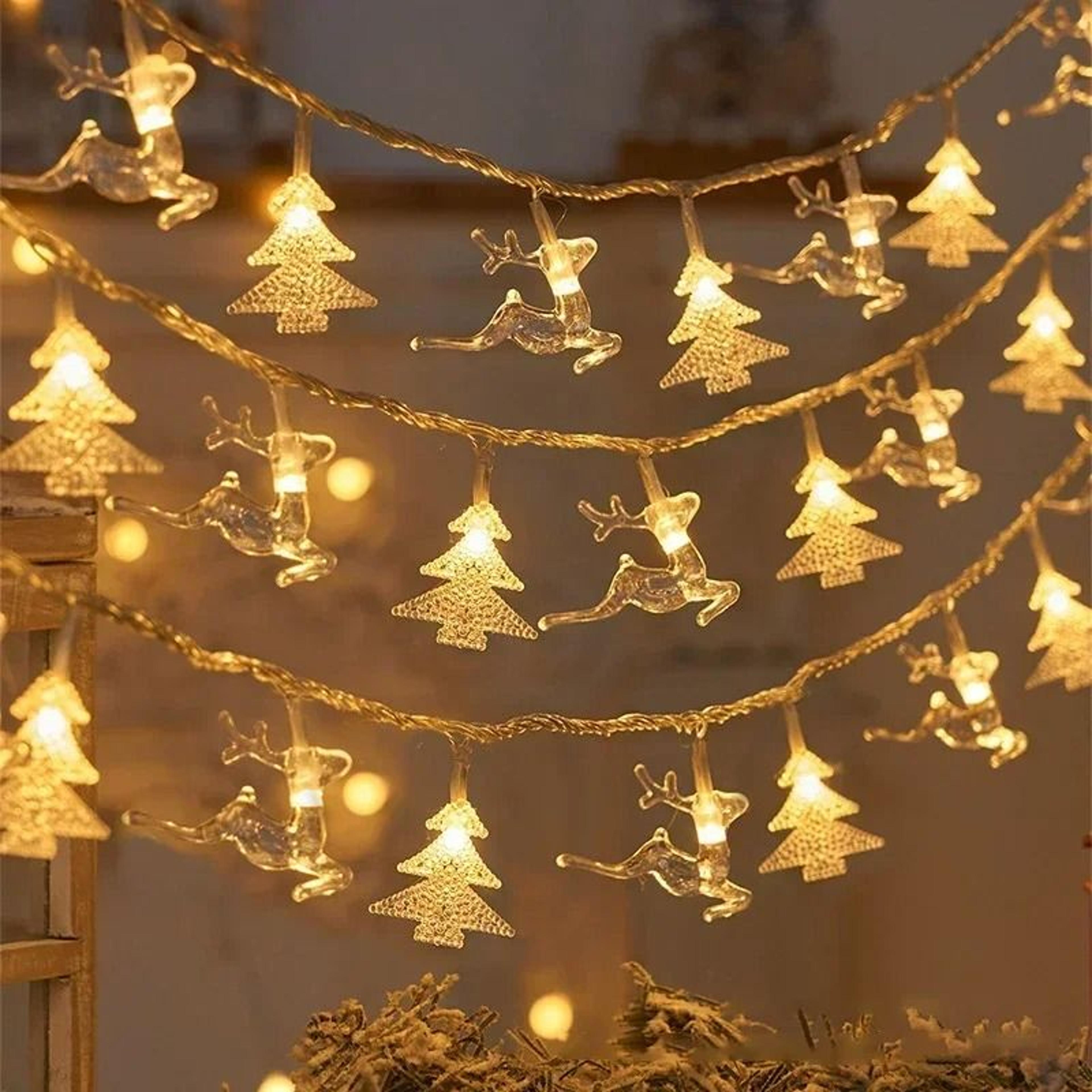 LED Snowflake BatteryOperated Fairy String Lights 7