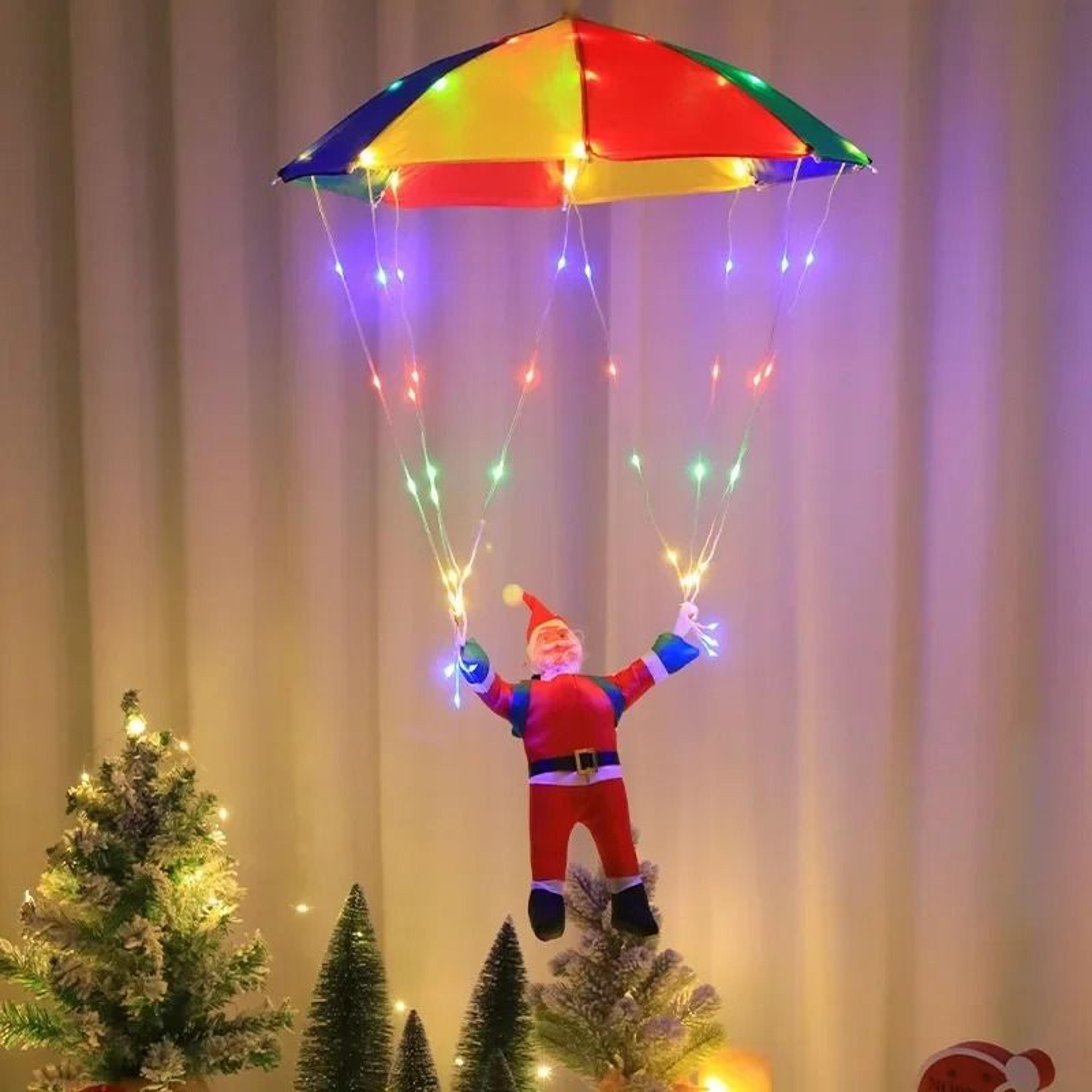 Parachute Santa Claus Hanging LED Decoration 6