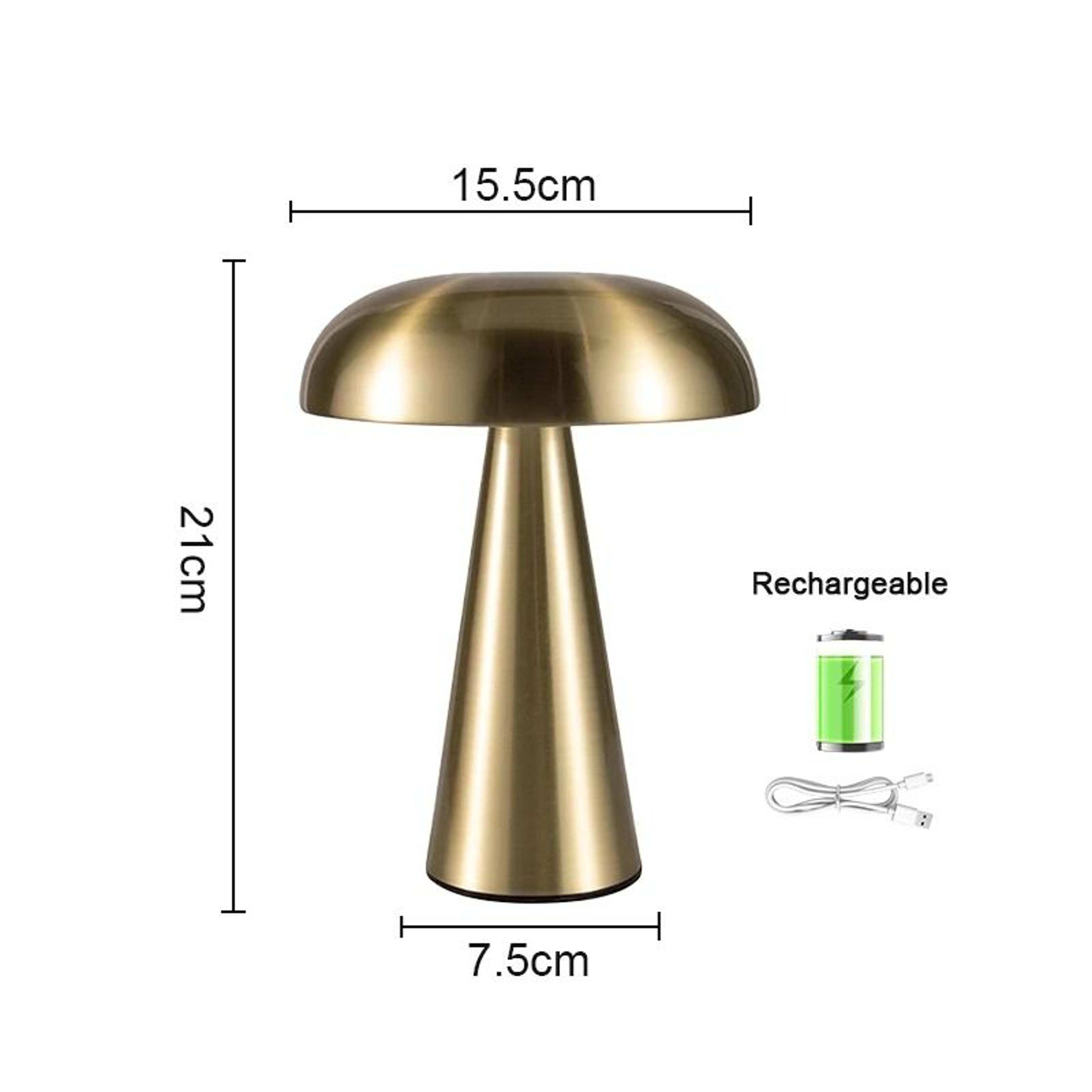 Rechargeable Metal Mushroom Mood Lamp 7