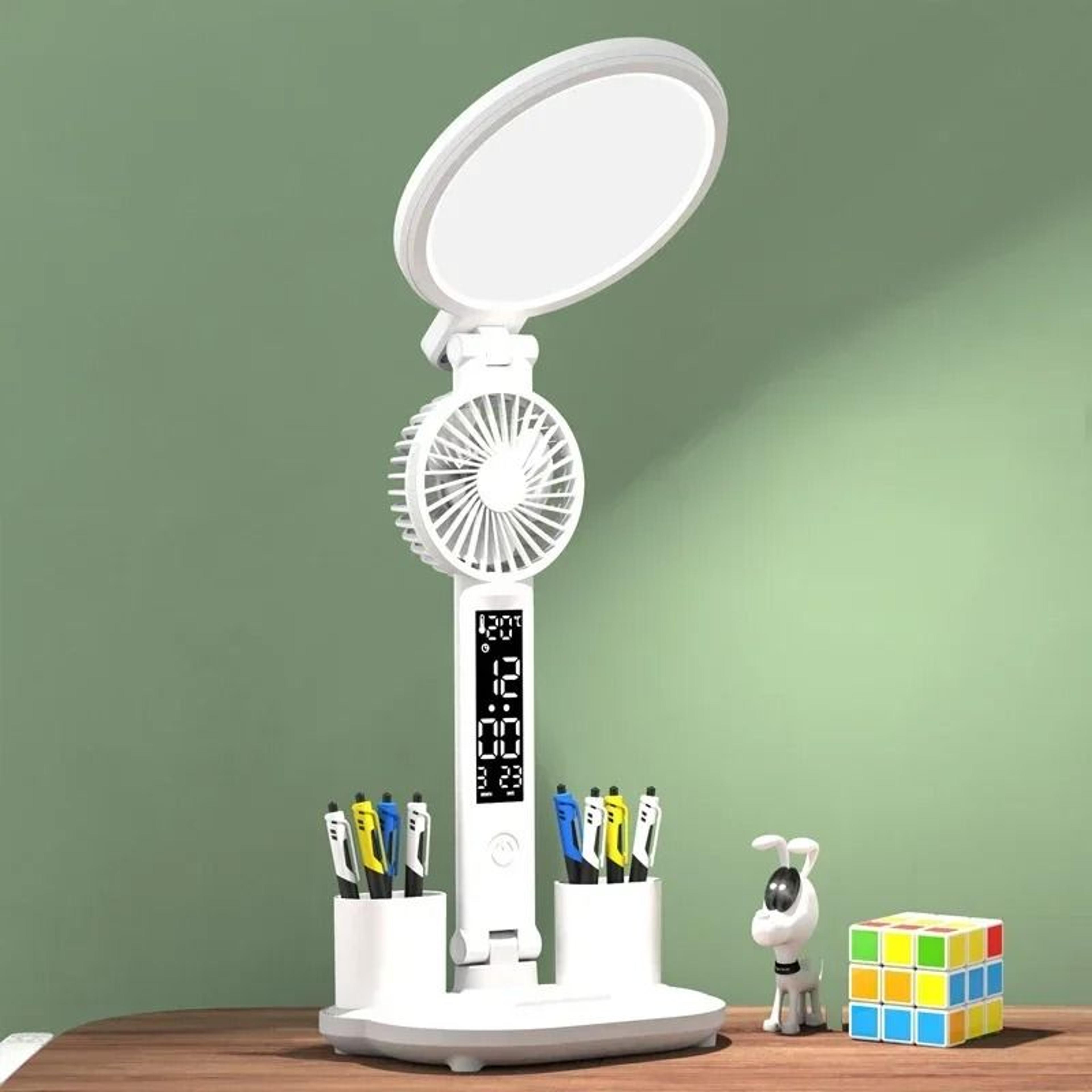 Rechargeable Multifunction Study Desk Lamp With Fan 7