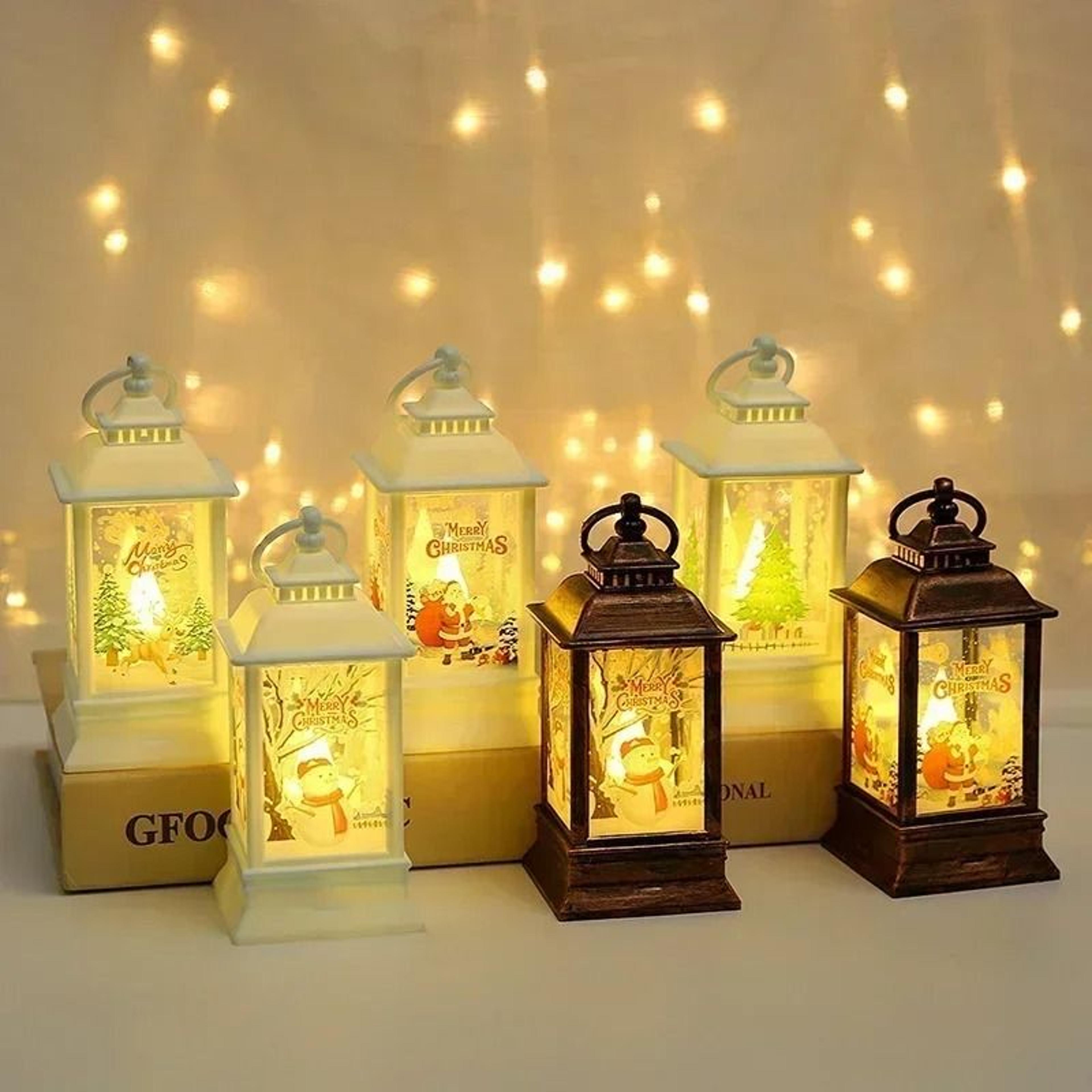 Portable Retro LED Christmas Hanging Lantern 0