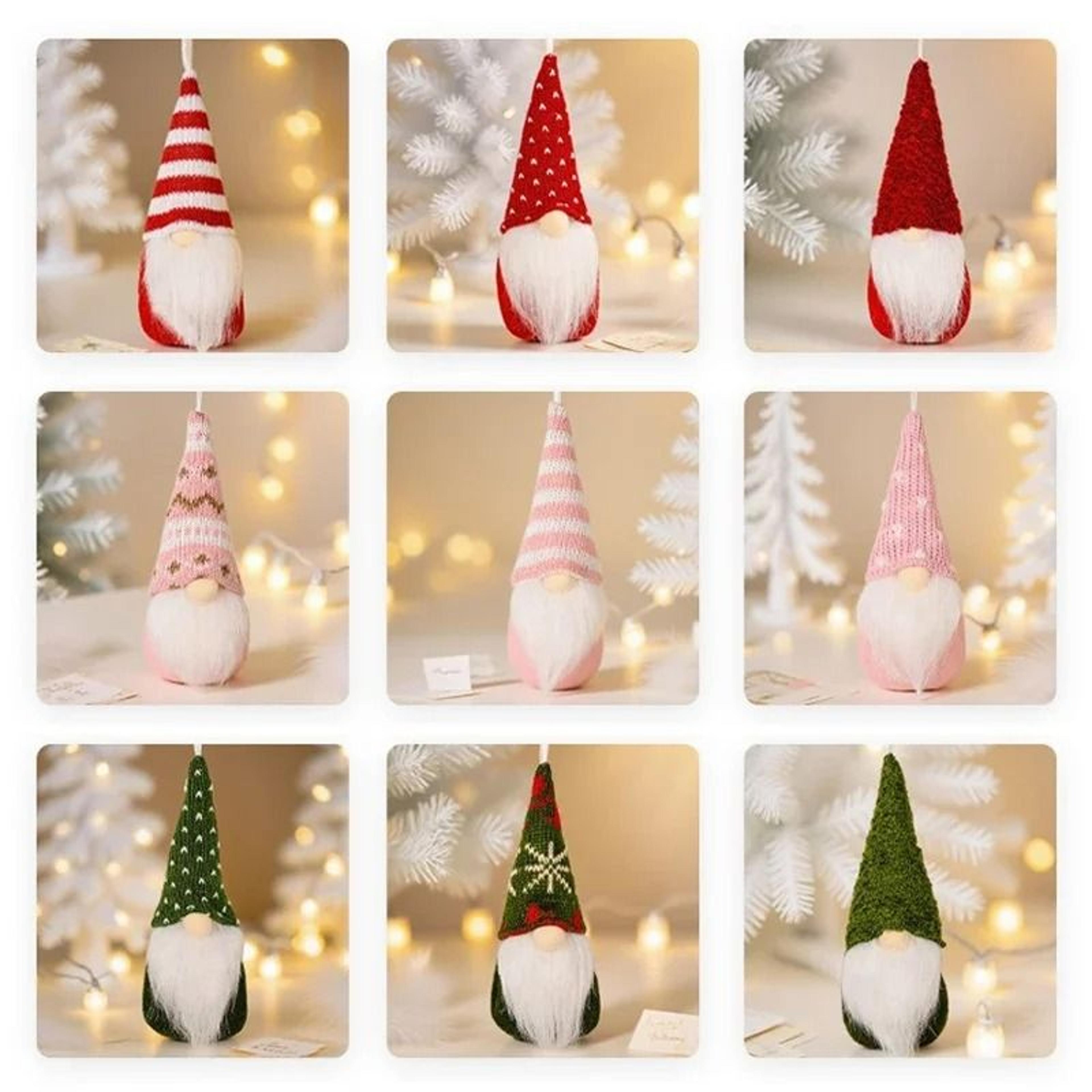 Christmas Faceless Knitted Dwarf Pendant 5